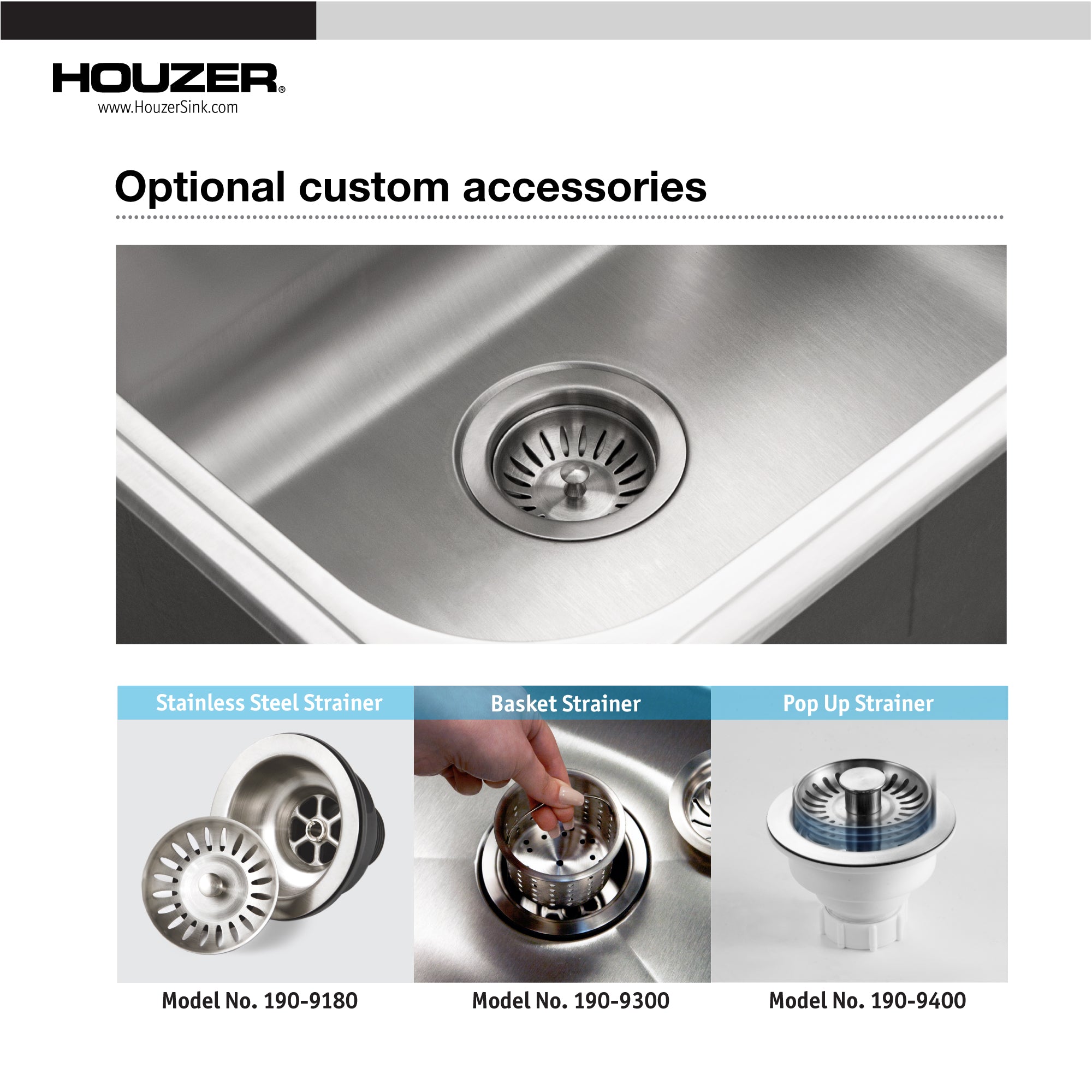 Alternate Image for Houzer Laundry 25 inch Stainless Steel Drop-in Topmount 1-hole Single Bowl Sink with 12 inch Depth - 18 Gauge, LTS-2522-1