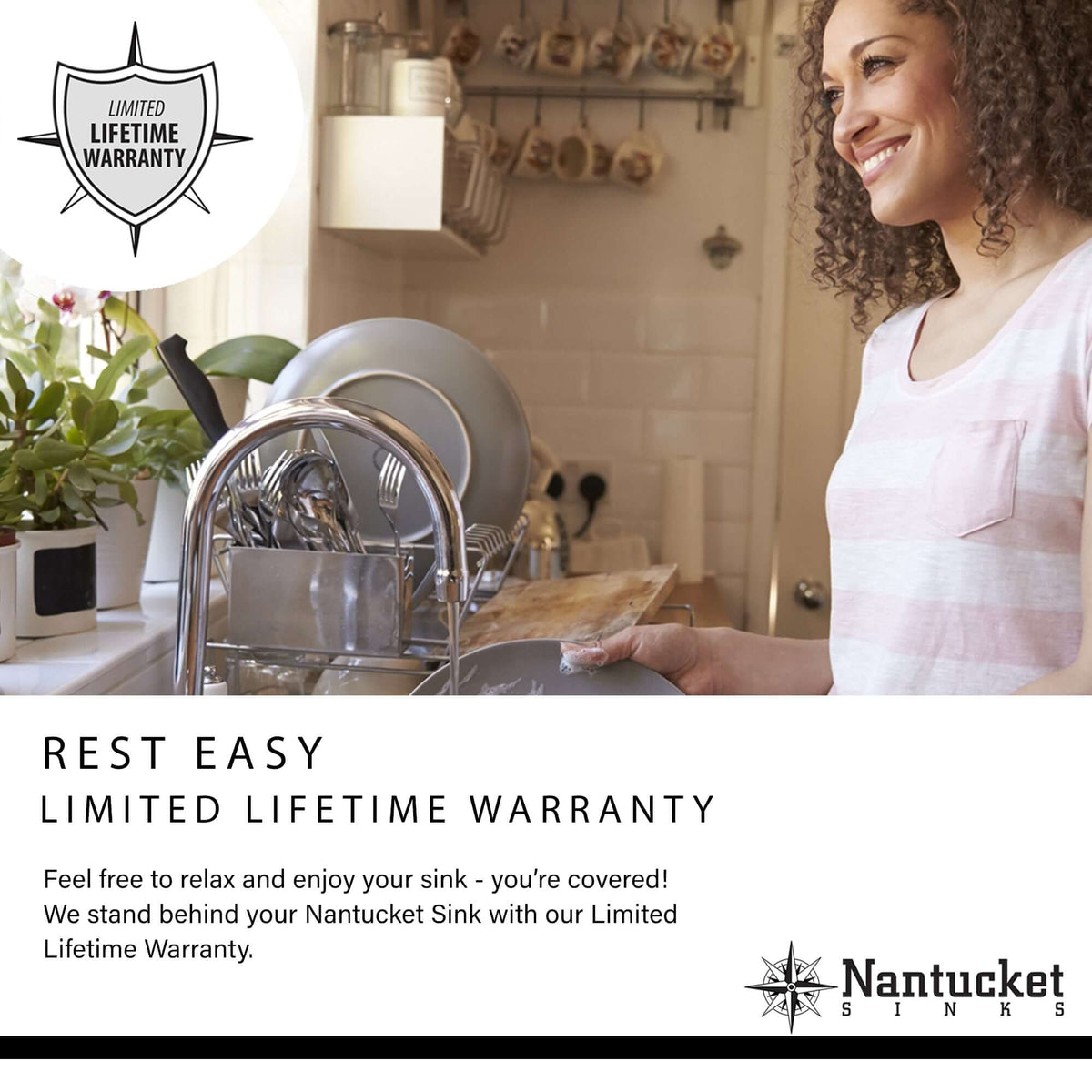 Nantucket sinks 30 304 stainless steel kitchen sink marketing image