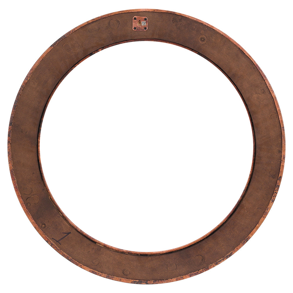 Alternate Image for Premier Copper Products 34" Round Hammered Copper Mirror in Rustic Bronze, Copper and Plywood, 18 Gauge, MFR3434RB