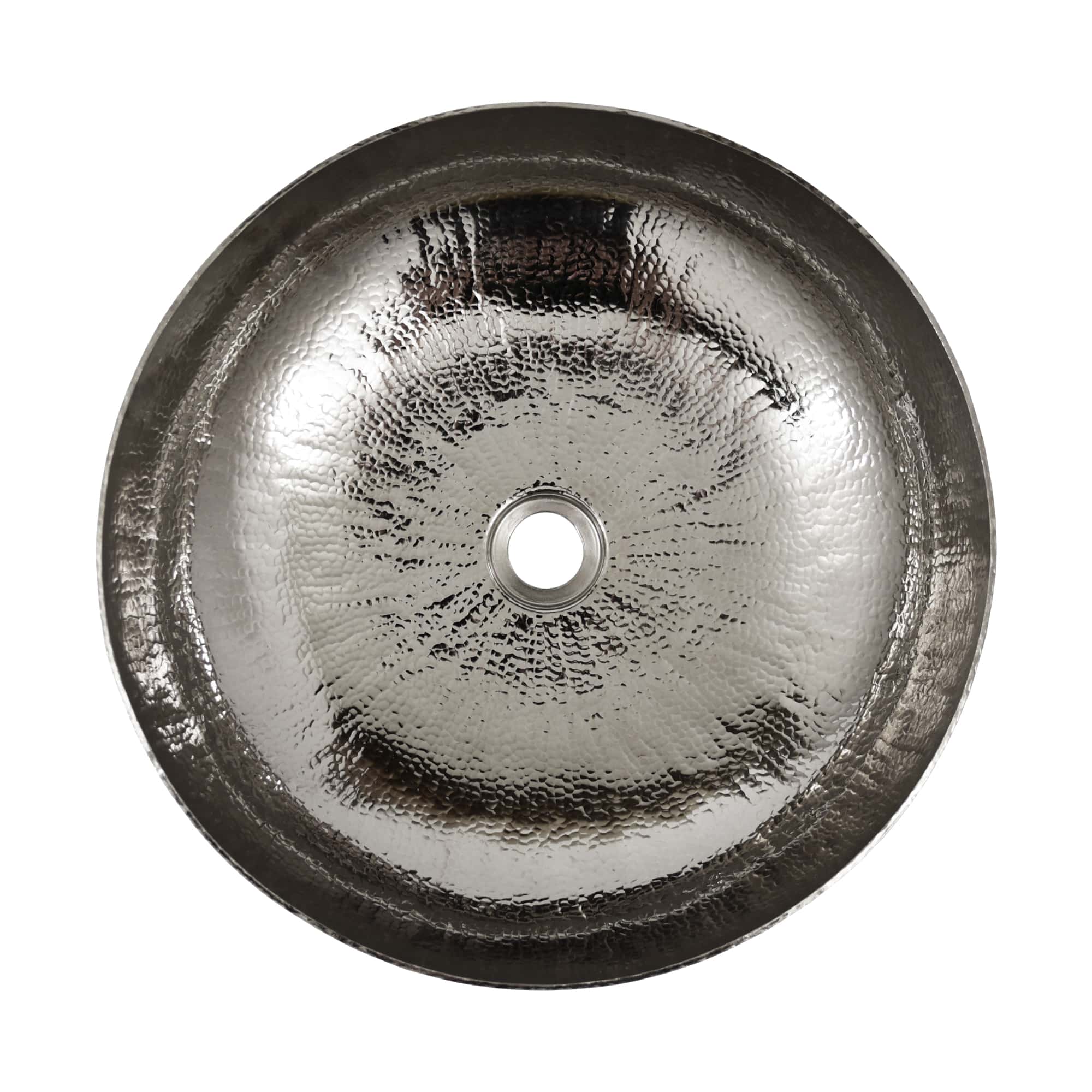 Native Trails Maestro 17" Round Vessel Nickel Bathroom Sink, Polished Nickel, CPS884 Product Image
