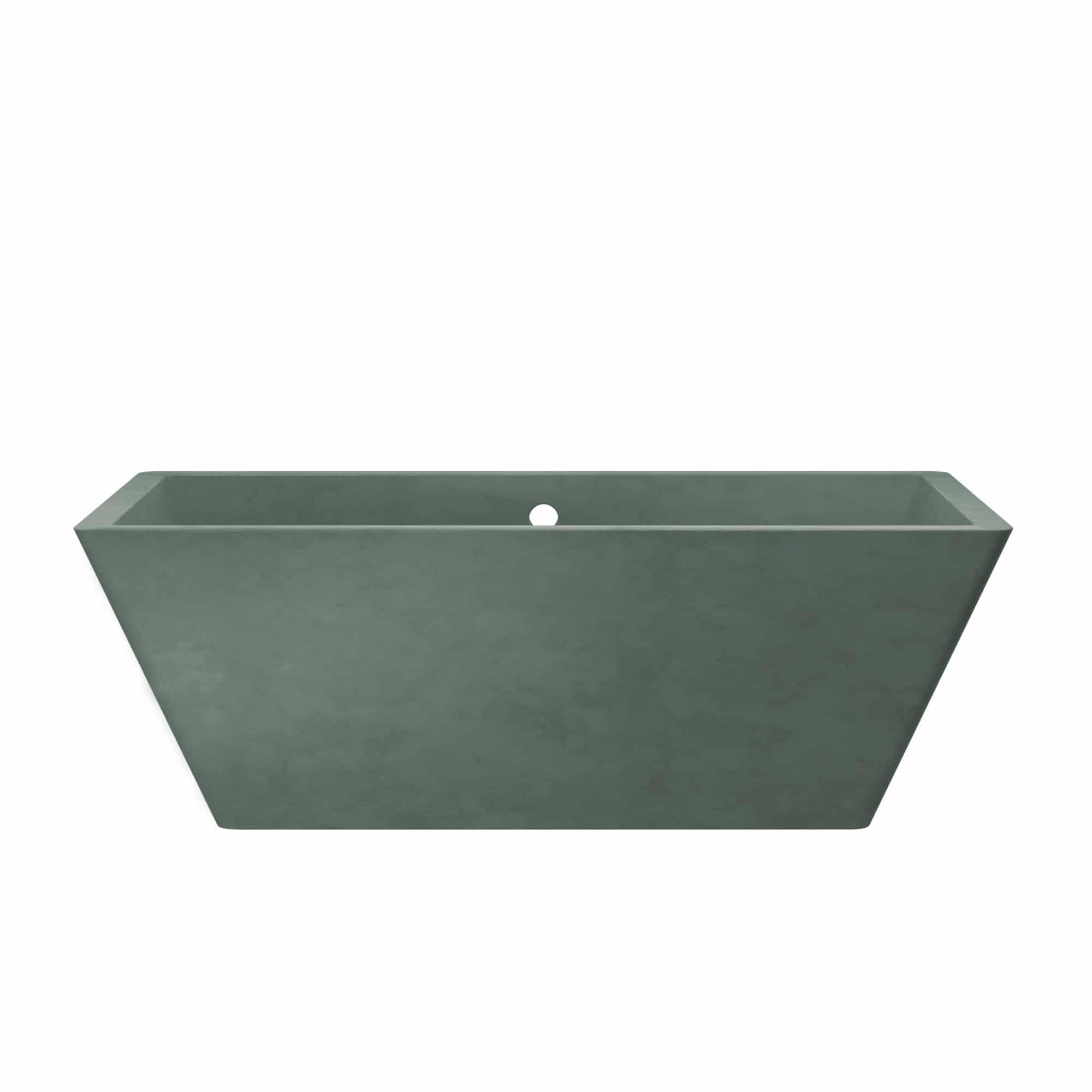 Native Trails 66" NativeStone Concrete Mendocino Freestanding Bathtub, Forest, NST6634-F Product Image