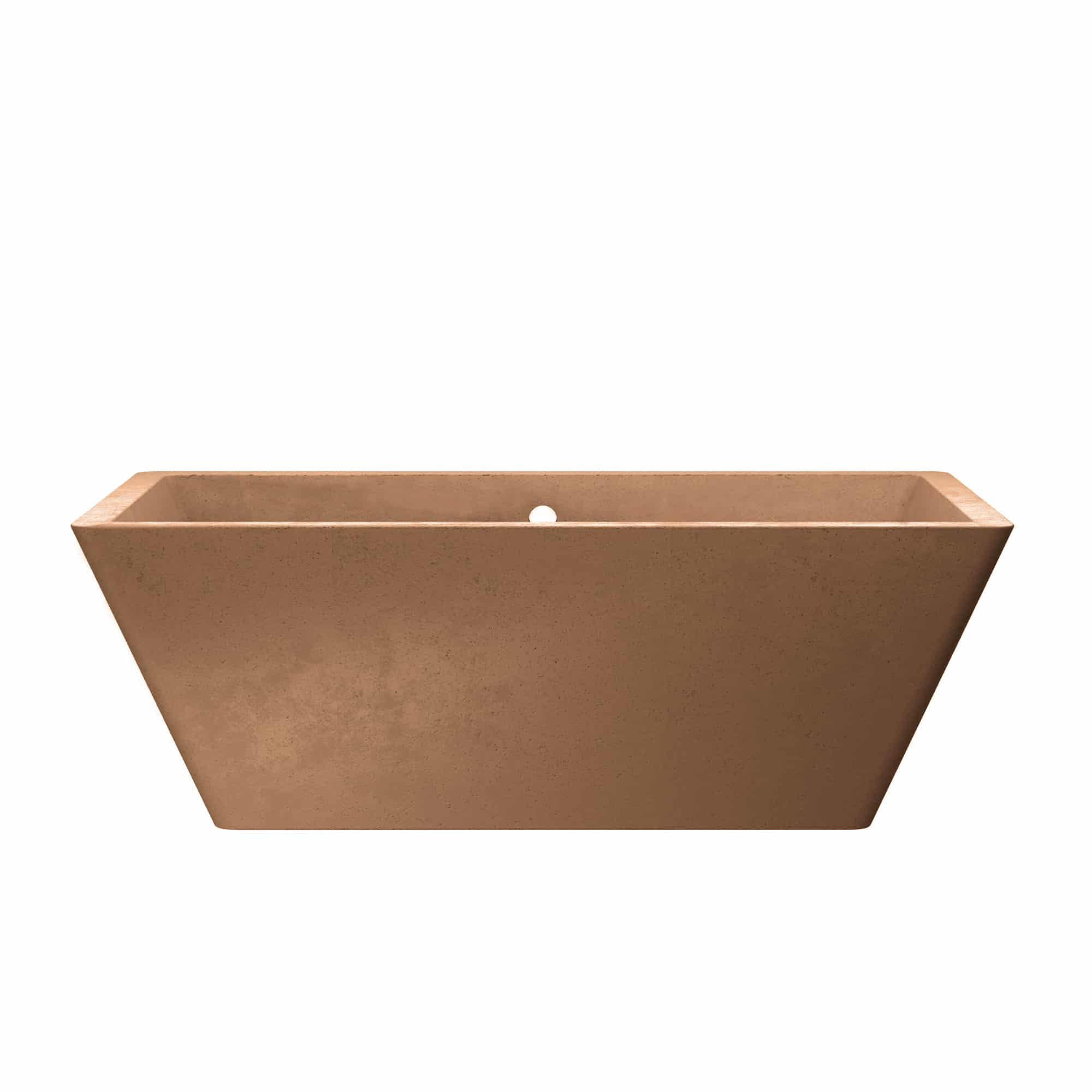 Native Trails 66" NativeStone Concrete Mendocino Freestanding Bathtub, Terracotta, NST6634-T Product Image