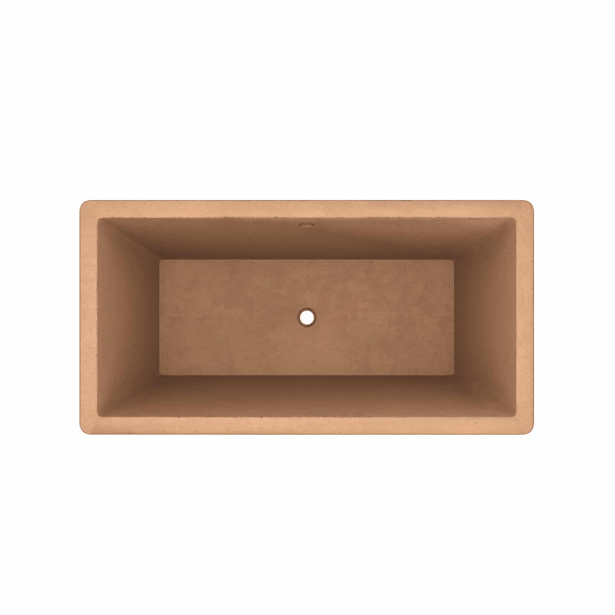 Native Trails 66" NativeStone Concrete Mendocino Freestanding Bathtub, Terracotta, NST6634-T Product Image