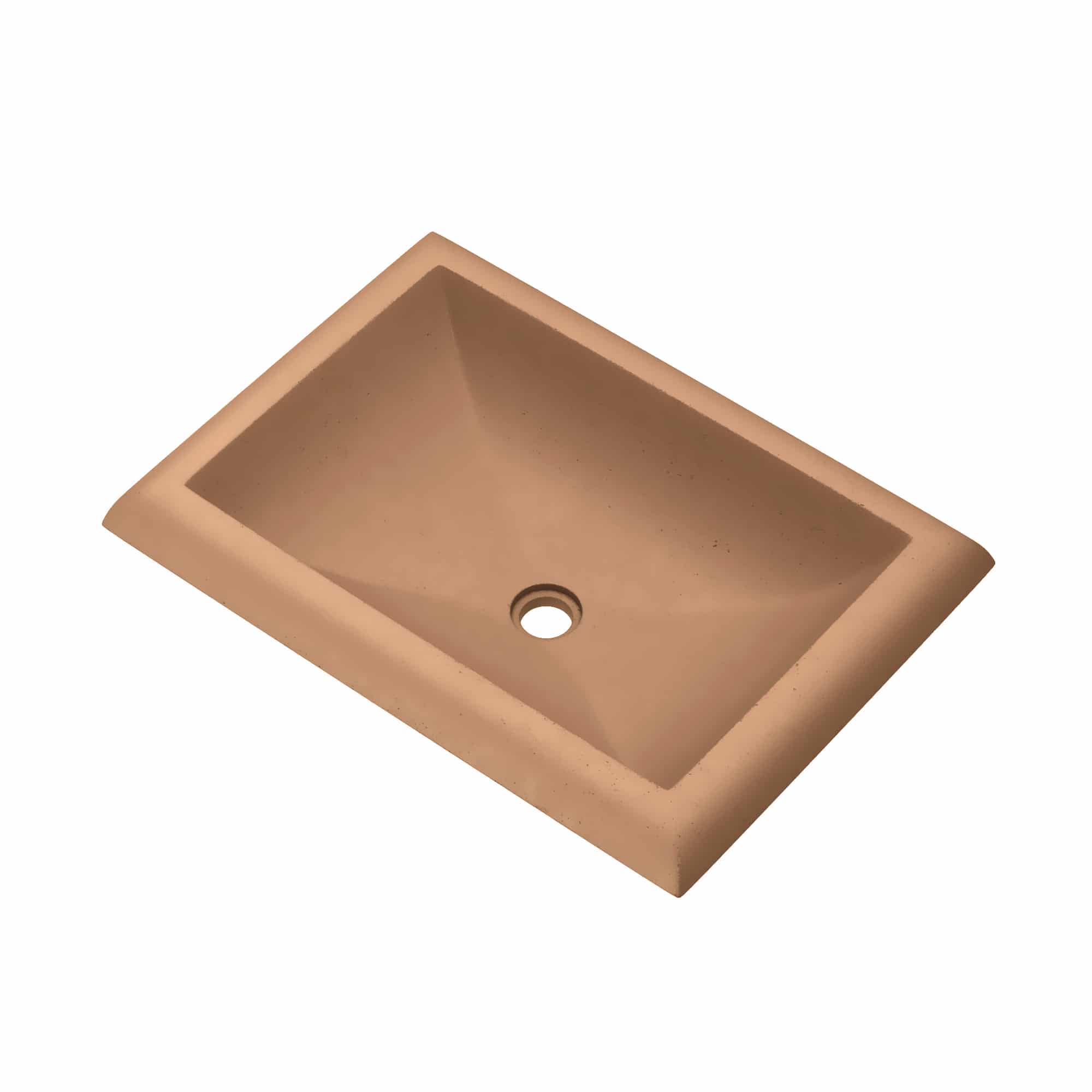 Native Trails Montecito 21.5" x 15.5" Rectangle Drop In NativeStone Concrete Bathroom Sink, Terracotta, NSL2216-T