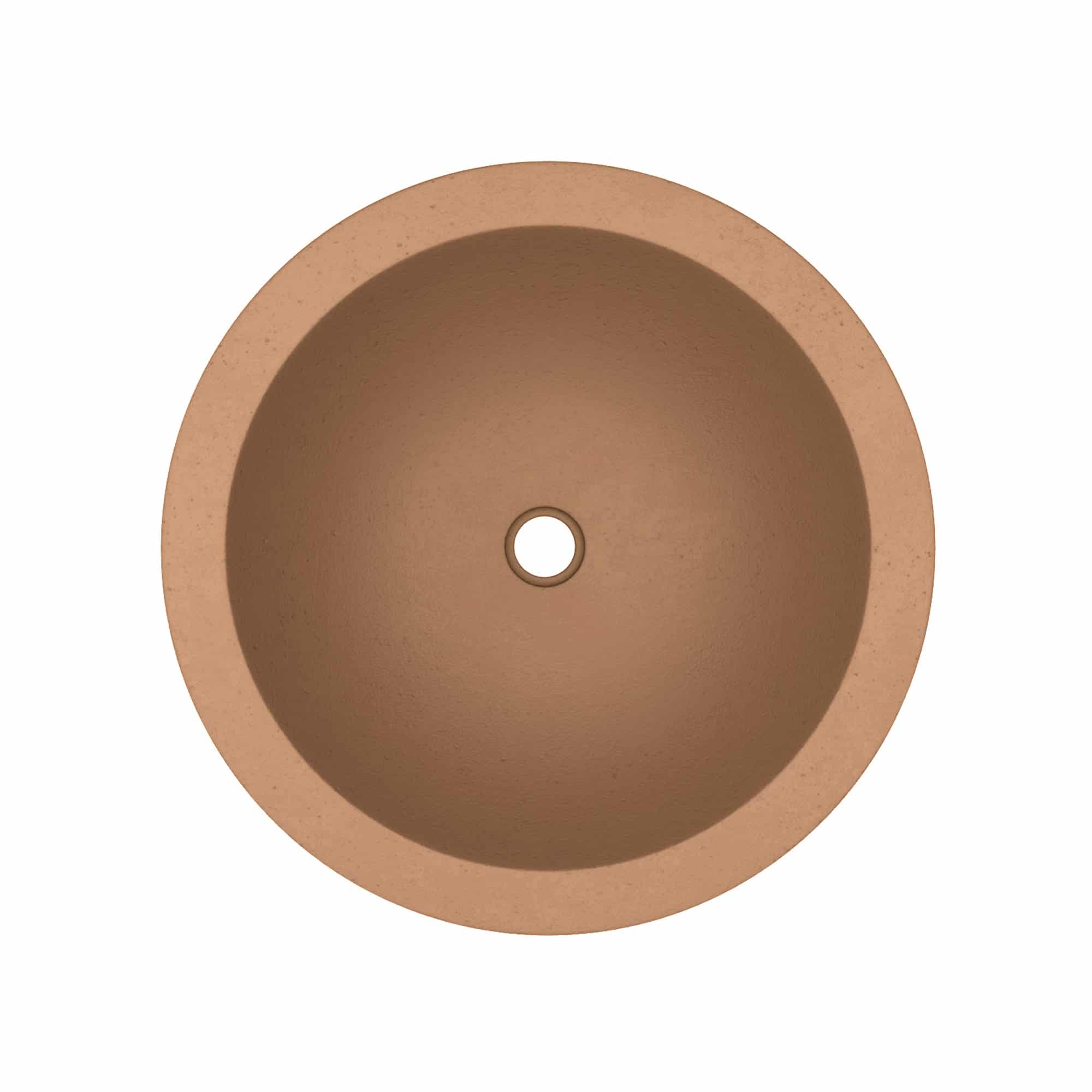 Native Trails Morro 17" Round Vessel NativeStone Concrete Bathroom Sink, Terracotta, NSL1705-T Product Image