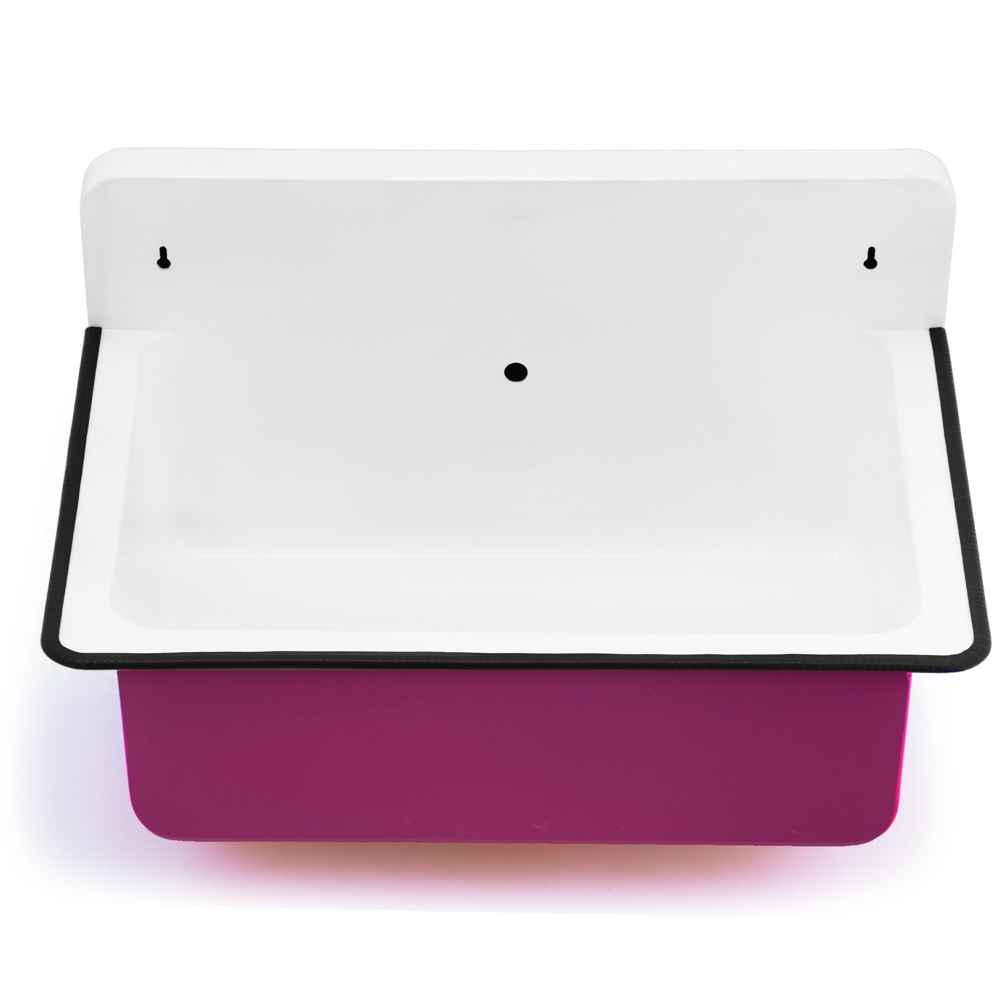 Nantucket Sinks Anchor 19.5" x 14" Irregular Wallmount Iron Bathroom Sink with Accessories, White/White, NS-ACBS20OF-PNKW