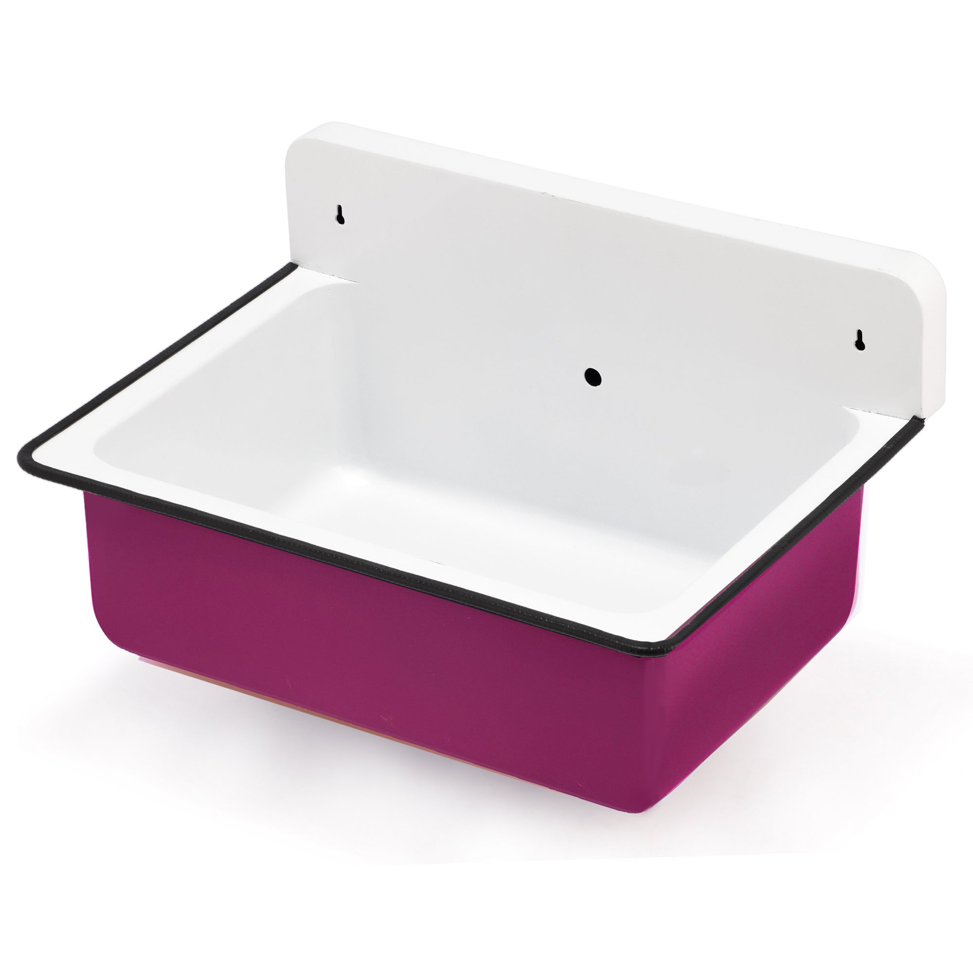 Alternate Image for Nantucket Sinks Anchor 19.5" x 14" Irregular Wallmount Iron Bathroom Sink with Accessories, White/White, NS-ACBS20OF-PNKW