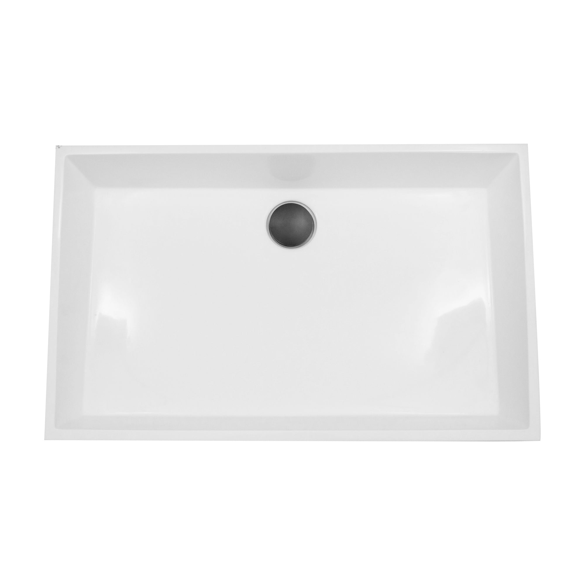Nantucket Sinks Glacierstone 24" Glacierstone Bathroom Sink, White, NS-GSTR24