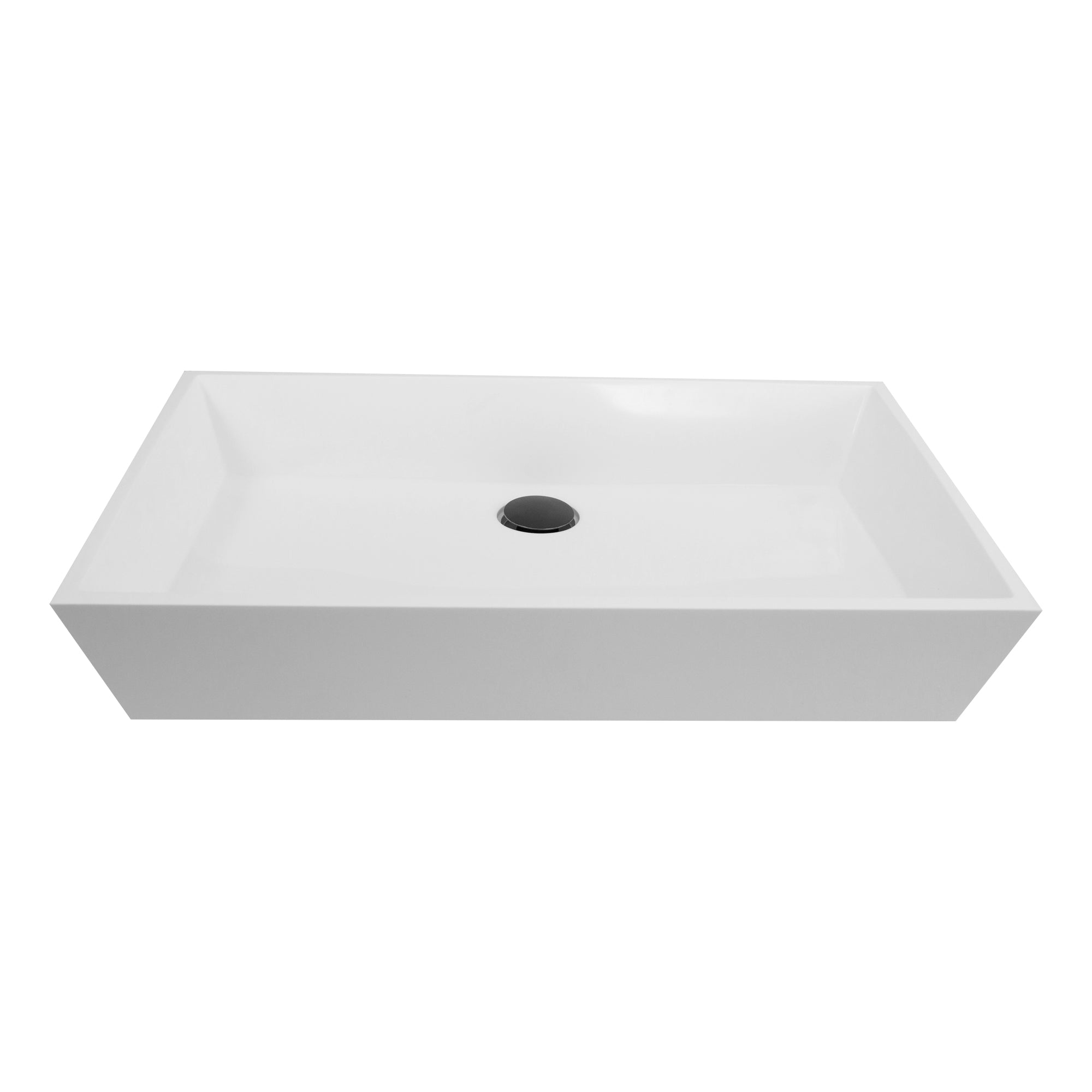 Alternate Image for Nantucket Sinks Glacierstone 24" Glacierstone Bathroom Sink, White, NS-GSTR24