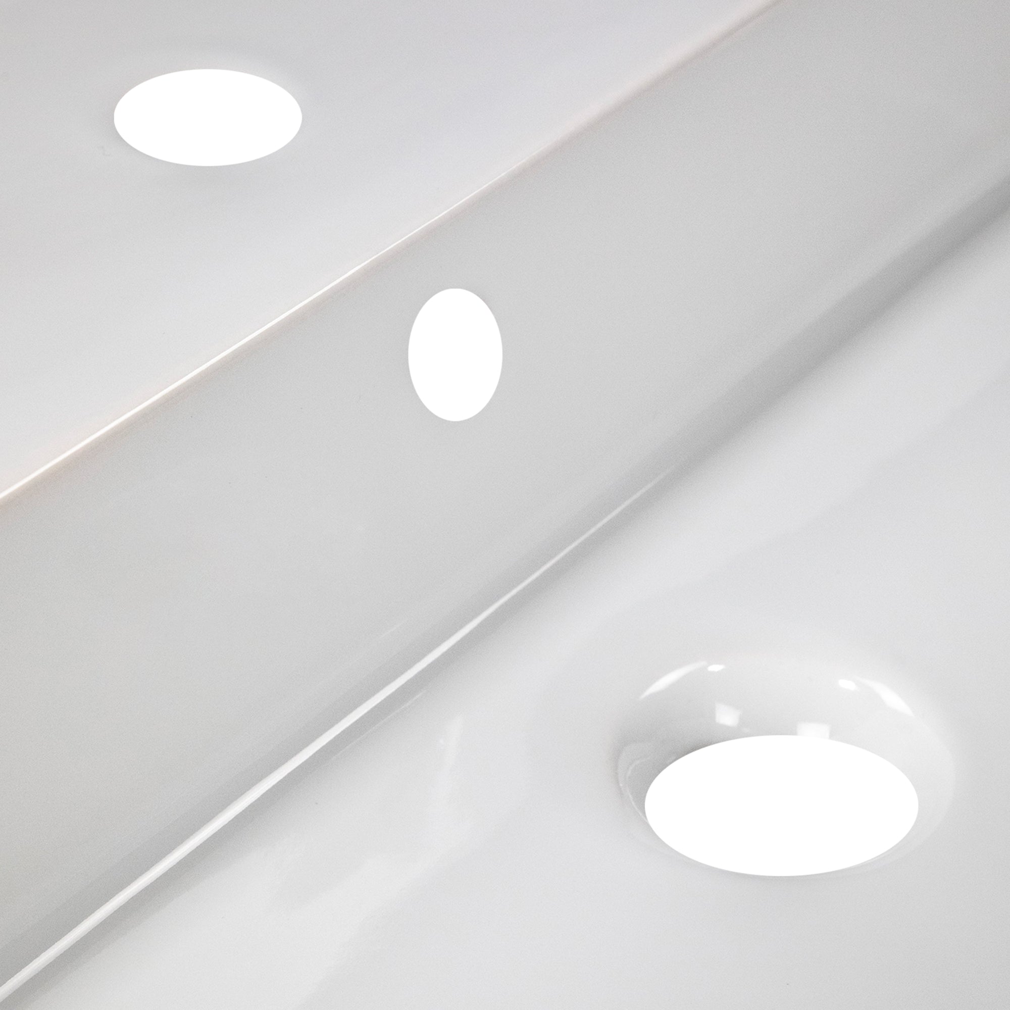 Alternate Image for Nantucket Sinks Newport 36" x 18" Rectangle Wallmount Fireclay Bathroom Sink with Accessories, White, NS-NPCS36W