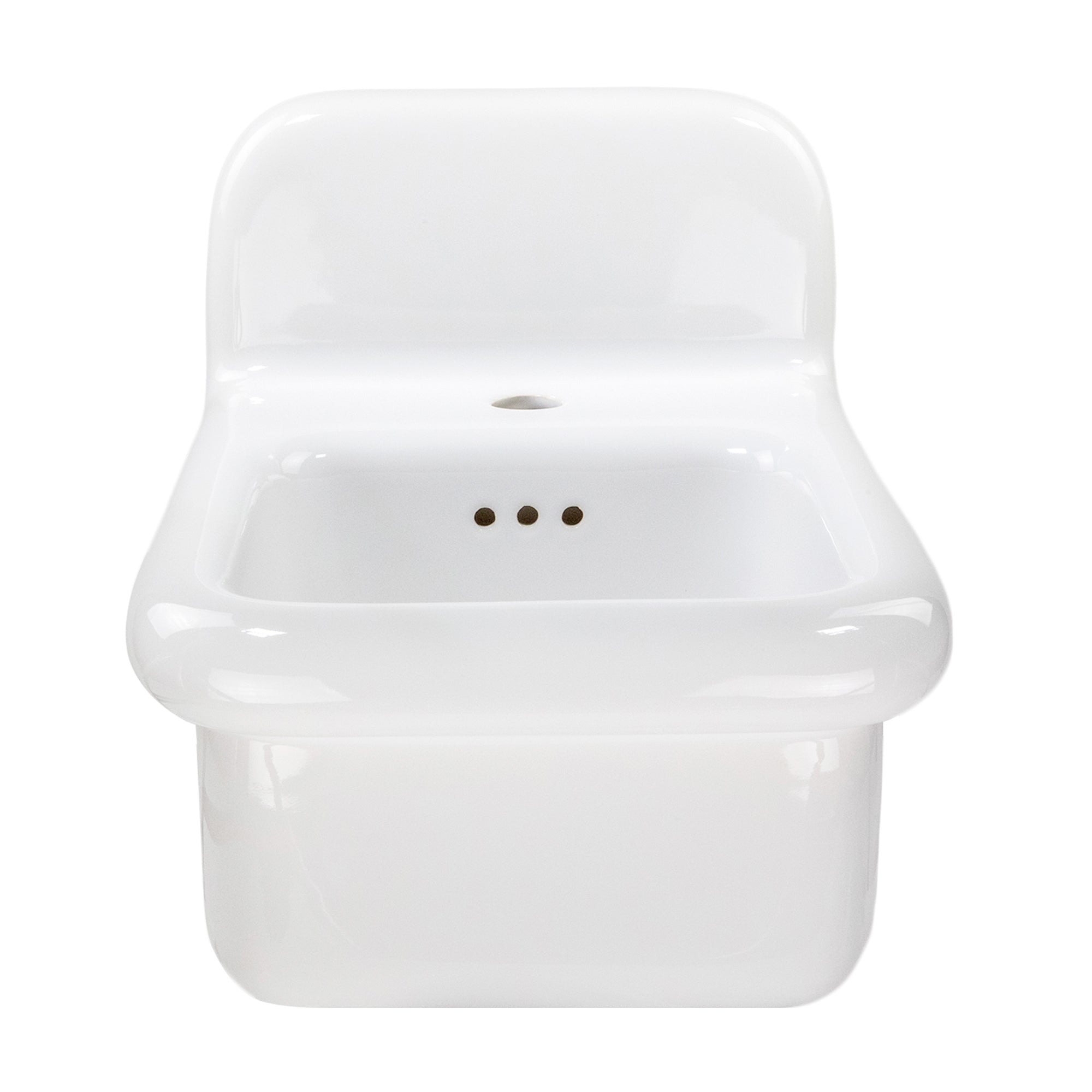 Nantucket Sinks Victorian 13.58" x 17.91" Irregular Wallmount Fireclay Bathroom Sink with Accessories, White/White, NS-VCDM14-WW