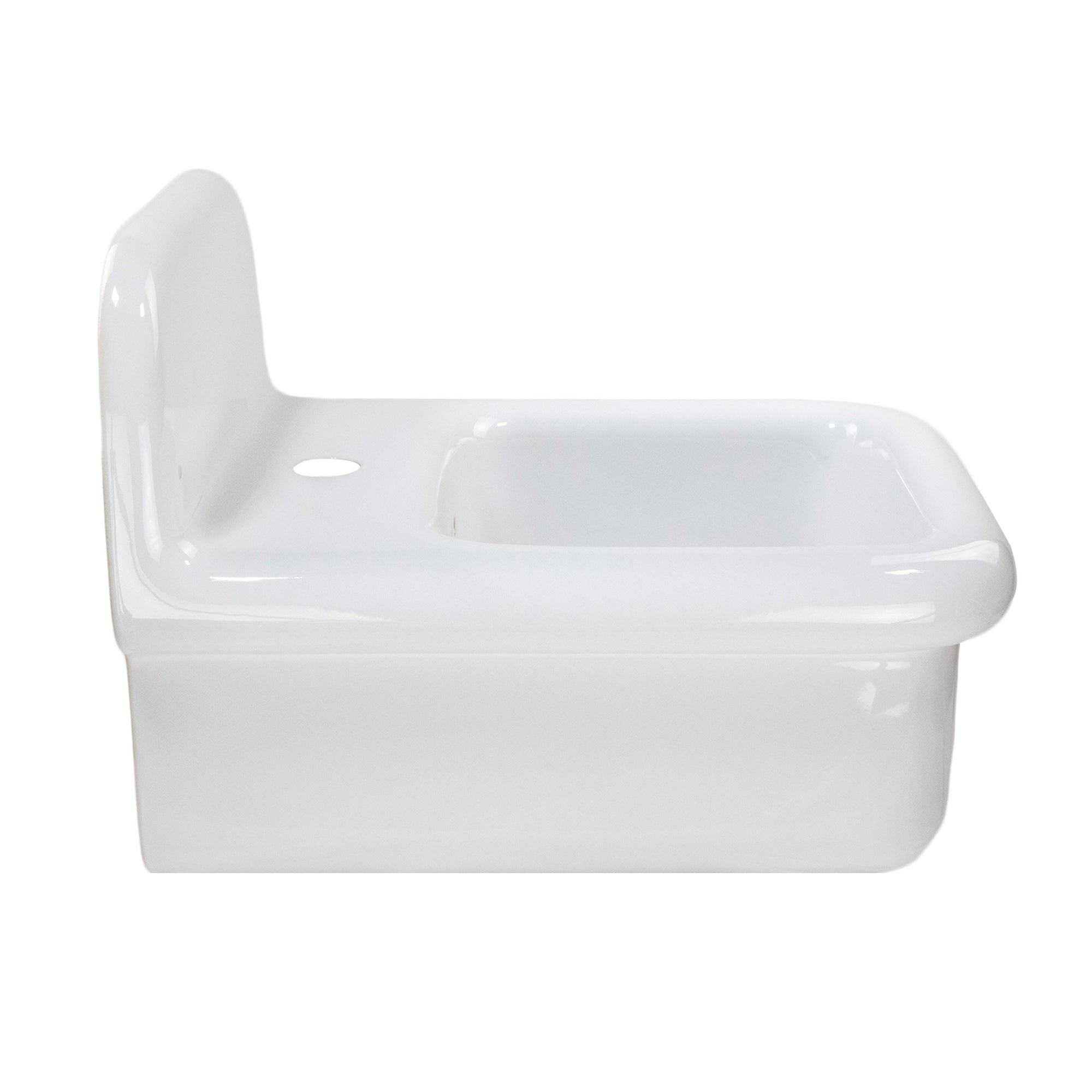 Alternate Image for Nantucket Sinks Victorian 13.58" x 17.91" Irregular Wallmount Fireclay Bathroom Sink with Accessories, White/White, NS-VCDM14-WW