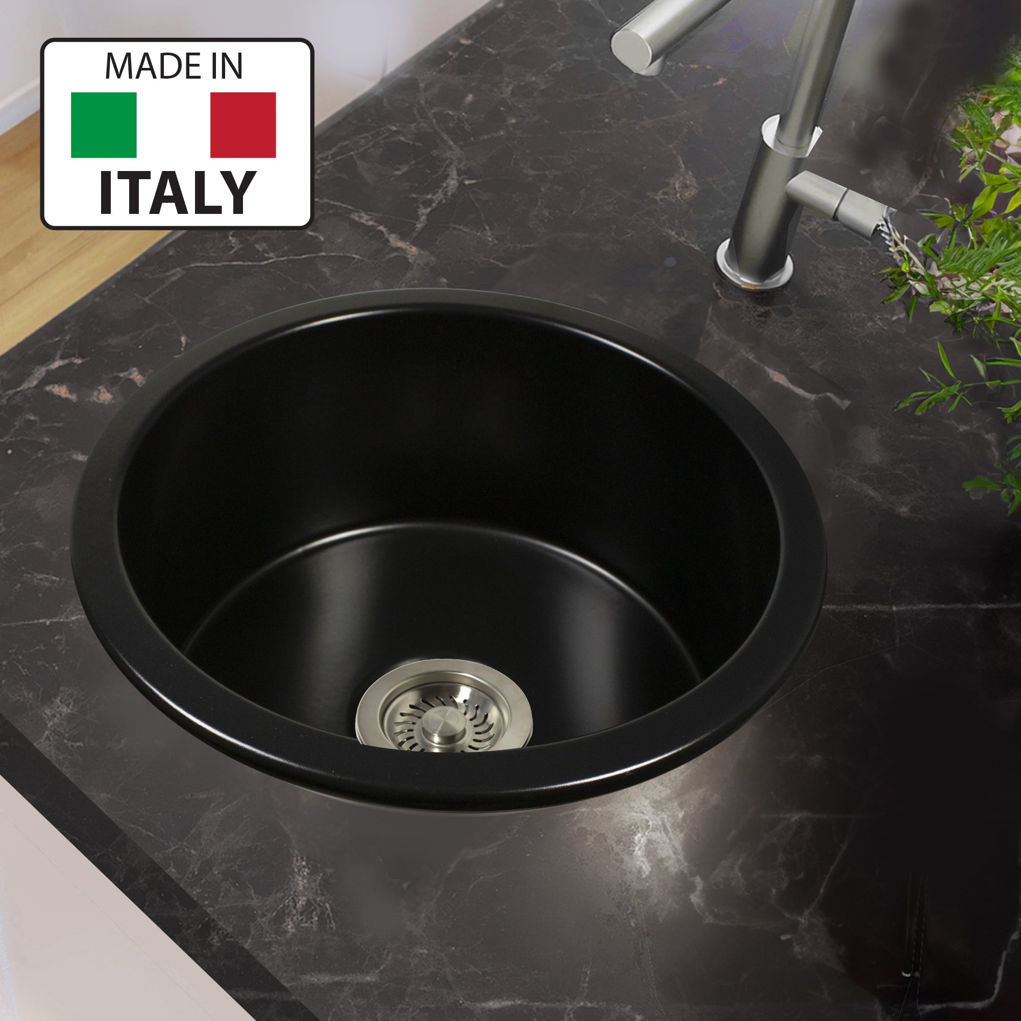 Nantucket Sinks Basket Strainer Kitchen Drain for Fireclay Sinks NS35L-EXT