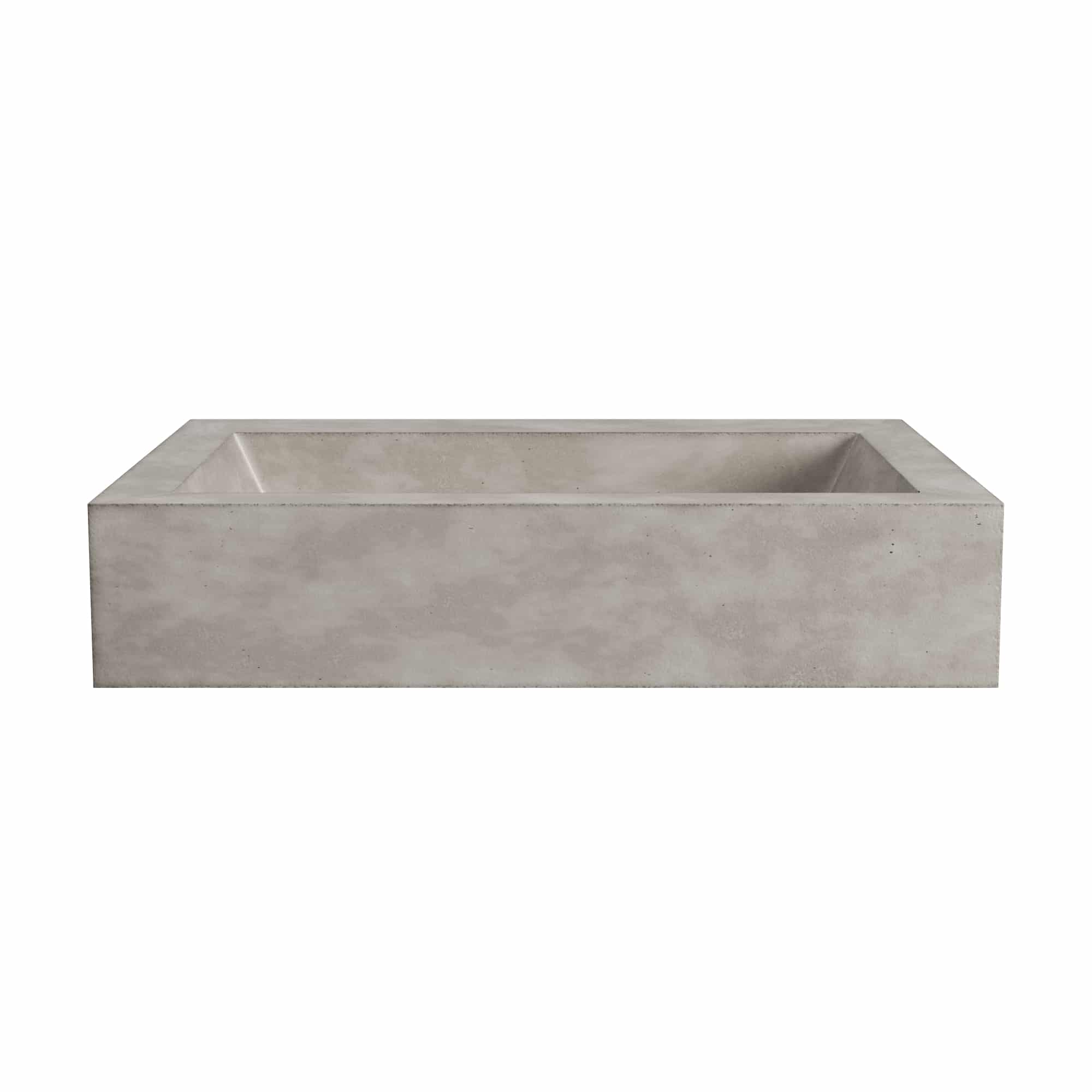 Native Trails Natoma 24" x 19" Rectangle Wall Mount NativeStone Concrete ADA Bathroom Sink, Ash, NSL2405-AX Product Image