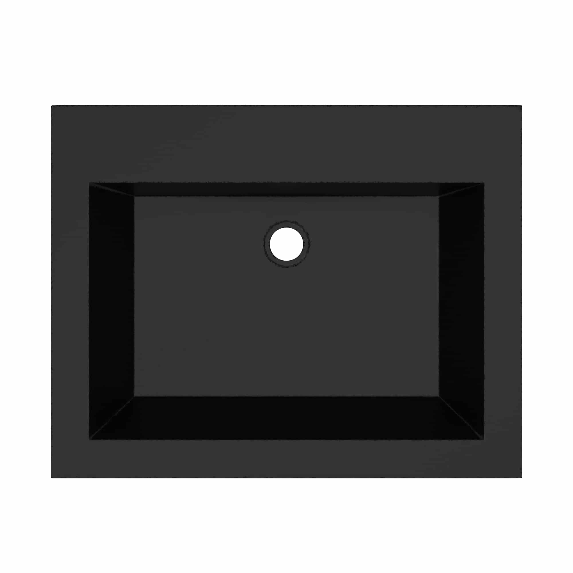 Native Trails Natoma 24" x 19" Rectangle Wall Mount NativeStone Concrete ADA Bathroom Sink, Charcoal, NSL2405-CX Product Image