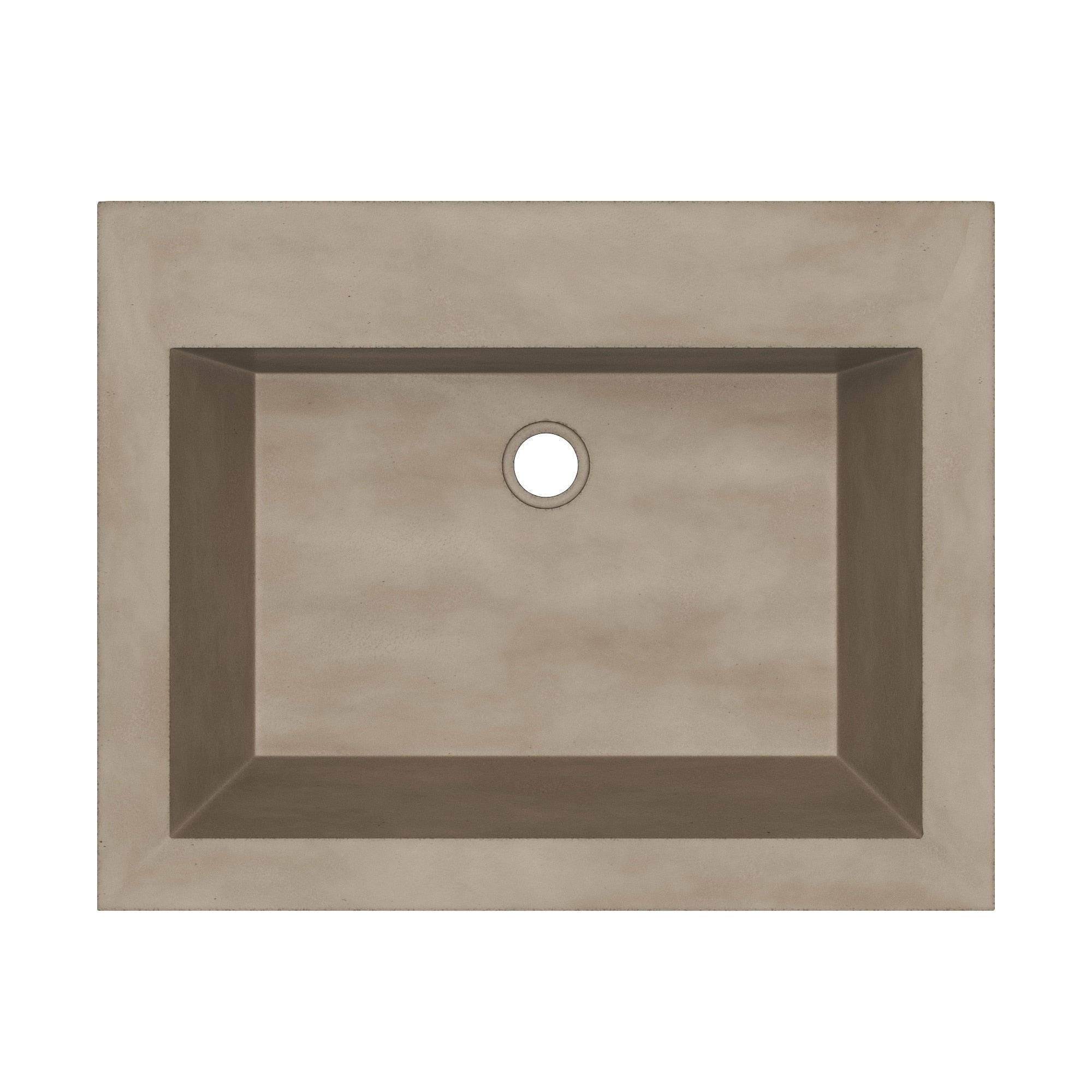 Native Trails Natoma 24" x 19" Rectangle Wall Mount NativeStone Concrete ADA Bathroom Sink, Earth, NSL2405-EX Product Image