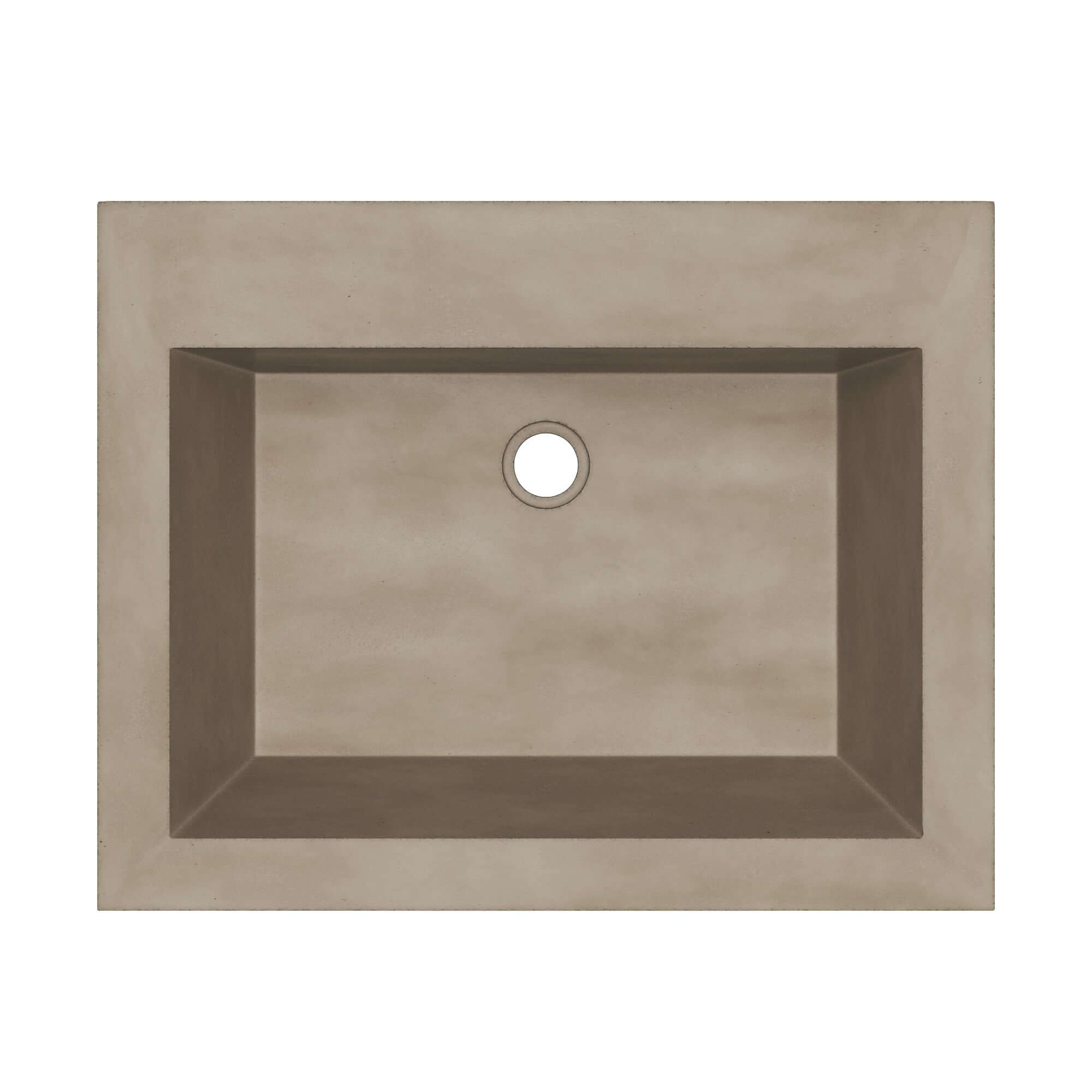 Native Trails Natoma 24" x 19" Rectangle Wall Mount NativeStone Concrete ADA Bathroom Sink, Earth, NSL2405-EX Product Image