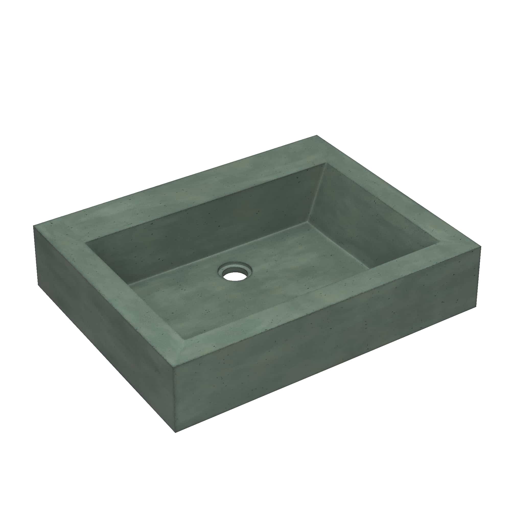 Native Trails Natoma 24" x 19" Rectangle Wall Mount NativeStone Concrete ADA Bathroom Sink, Forest, NSL2405-FX Product Image