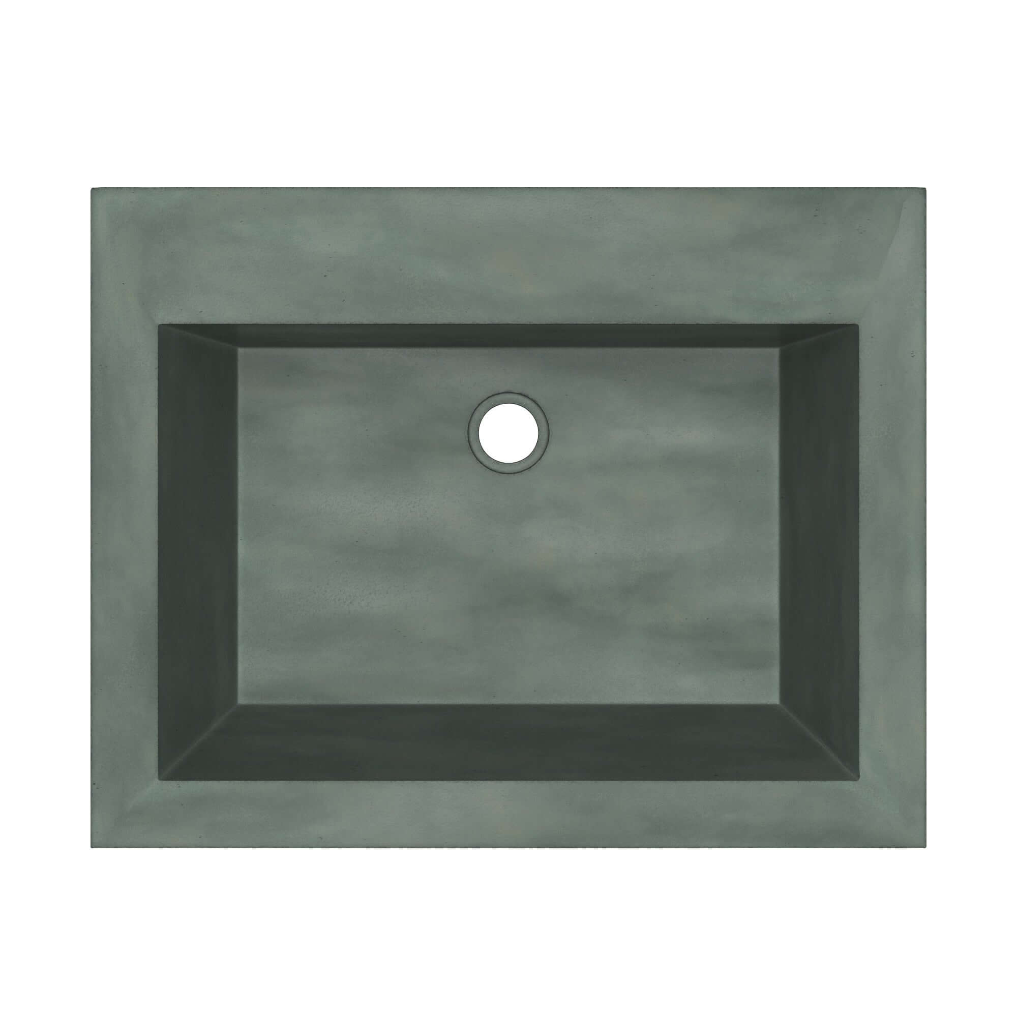 Native Trails Natoma 24" x 19" Rectangle Wall Mount NativeStone Concrete ADA Bathroom Sink, Forest, NSL2405-FX Product Image