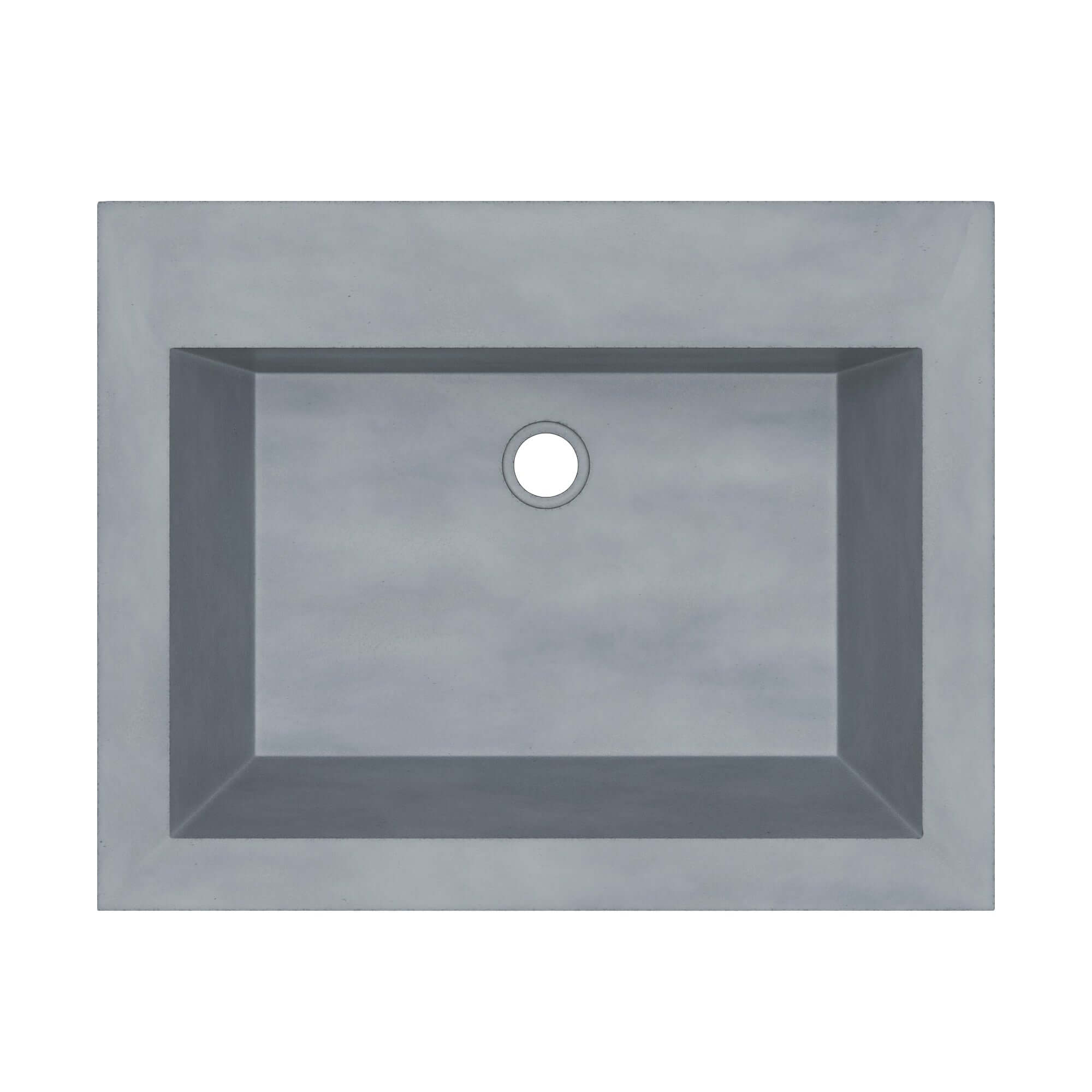Native Trails Natoma 24" x 19" Rectangle Wall Mount NativeStone Concrete ADA Bathroom Sink, Ocean, NSL2405-OX Product Image