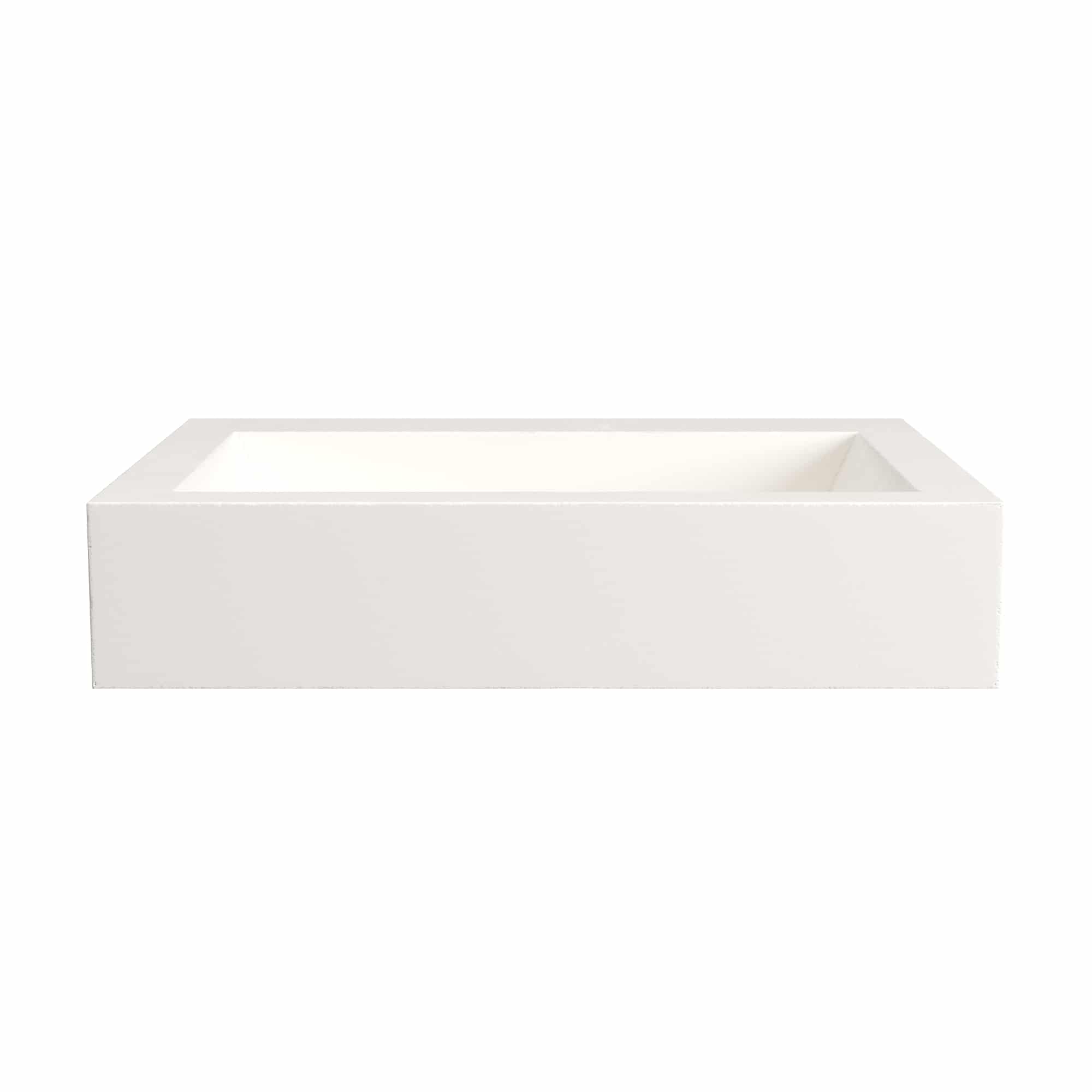 Native Trails Natoma 24" x 19" Rectangle Wall Mount NativeStone Concrete ADA Bathroom Sink, Pearl, NSL2405-PX Product Image