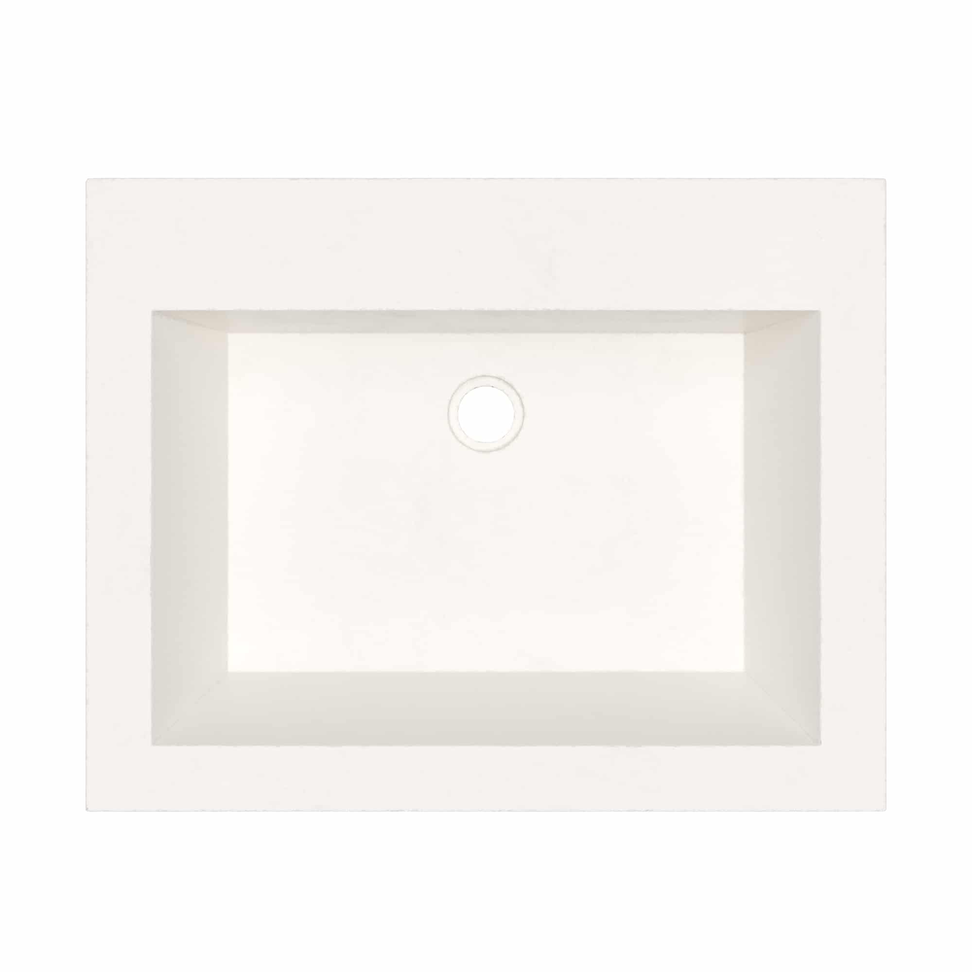 Native Trails Natoma 24" x 19" Rectangle Wall Mount NativeStone Concrete ADA Bathroom Sink, Pearl, NSL2405-PX Product Image