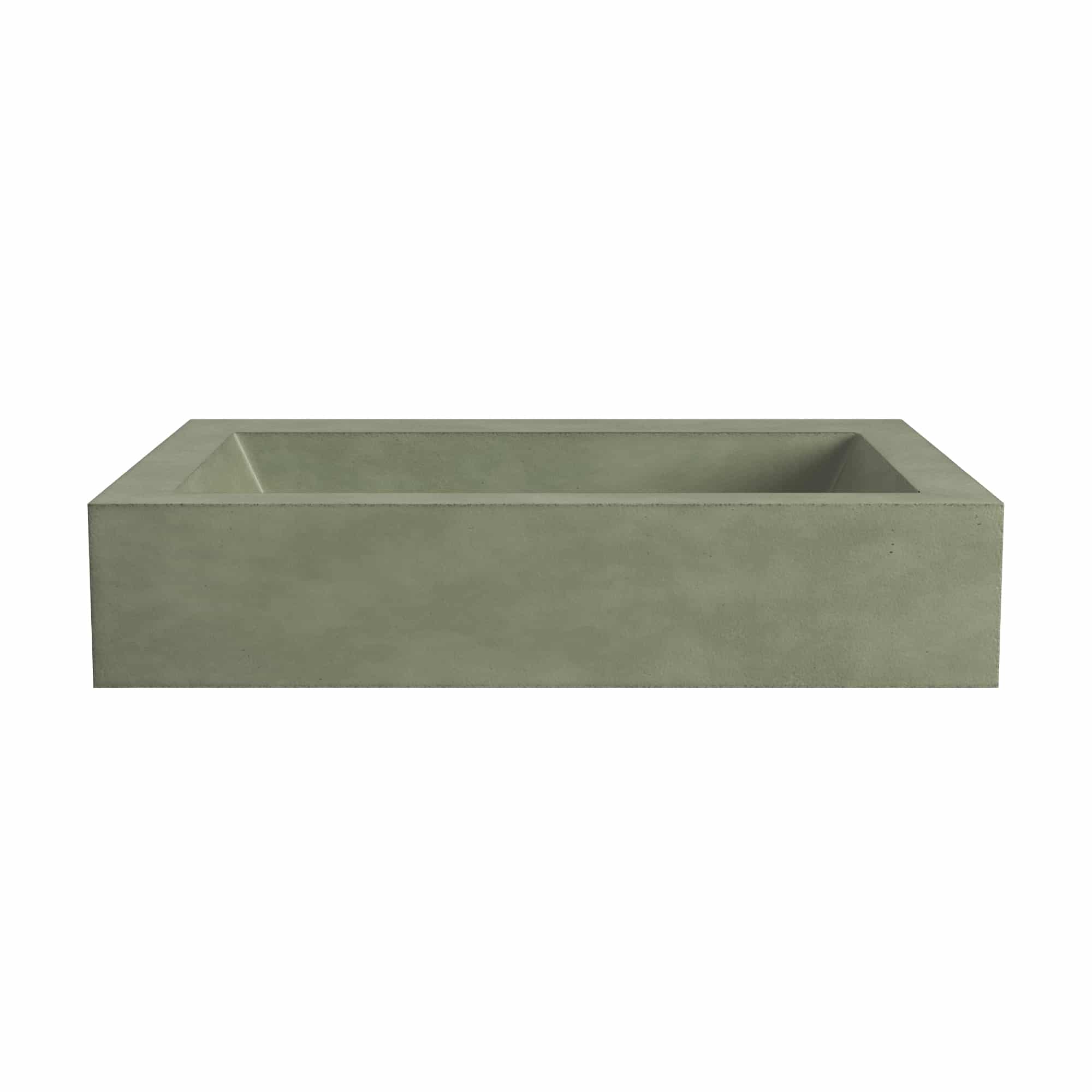 Native Trails Natoma 24" x 19" Rectangle Wall Mount NativeStone Concrete ADA Bathroom Sink, Sage, NSL2405-GX Product Image