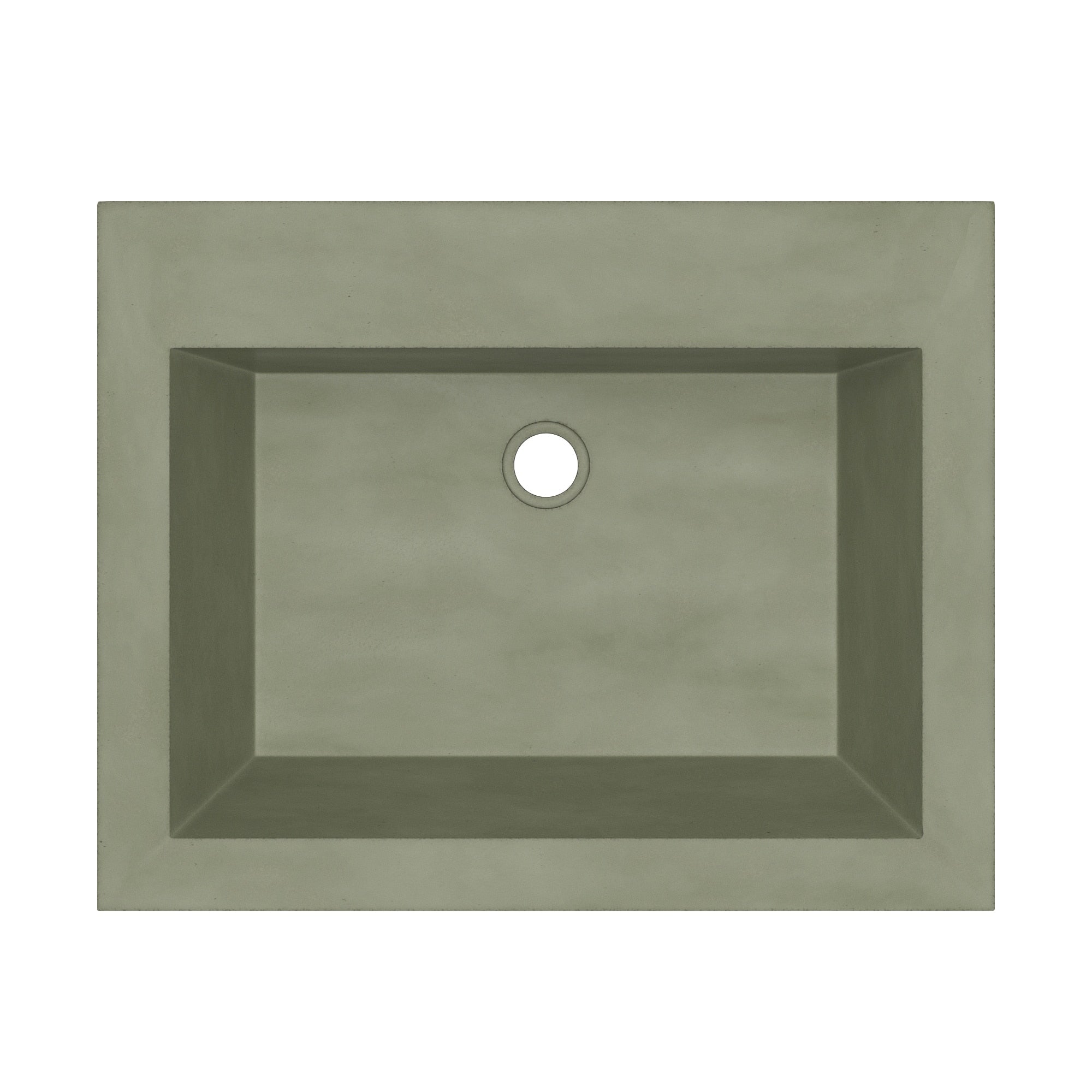 Native Trails Natoma 24" x 19" Rectangle Wall Mount NativeStone Concrete ADA Bathroom Sink, Sage, NSL2405-GX Product Image