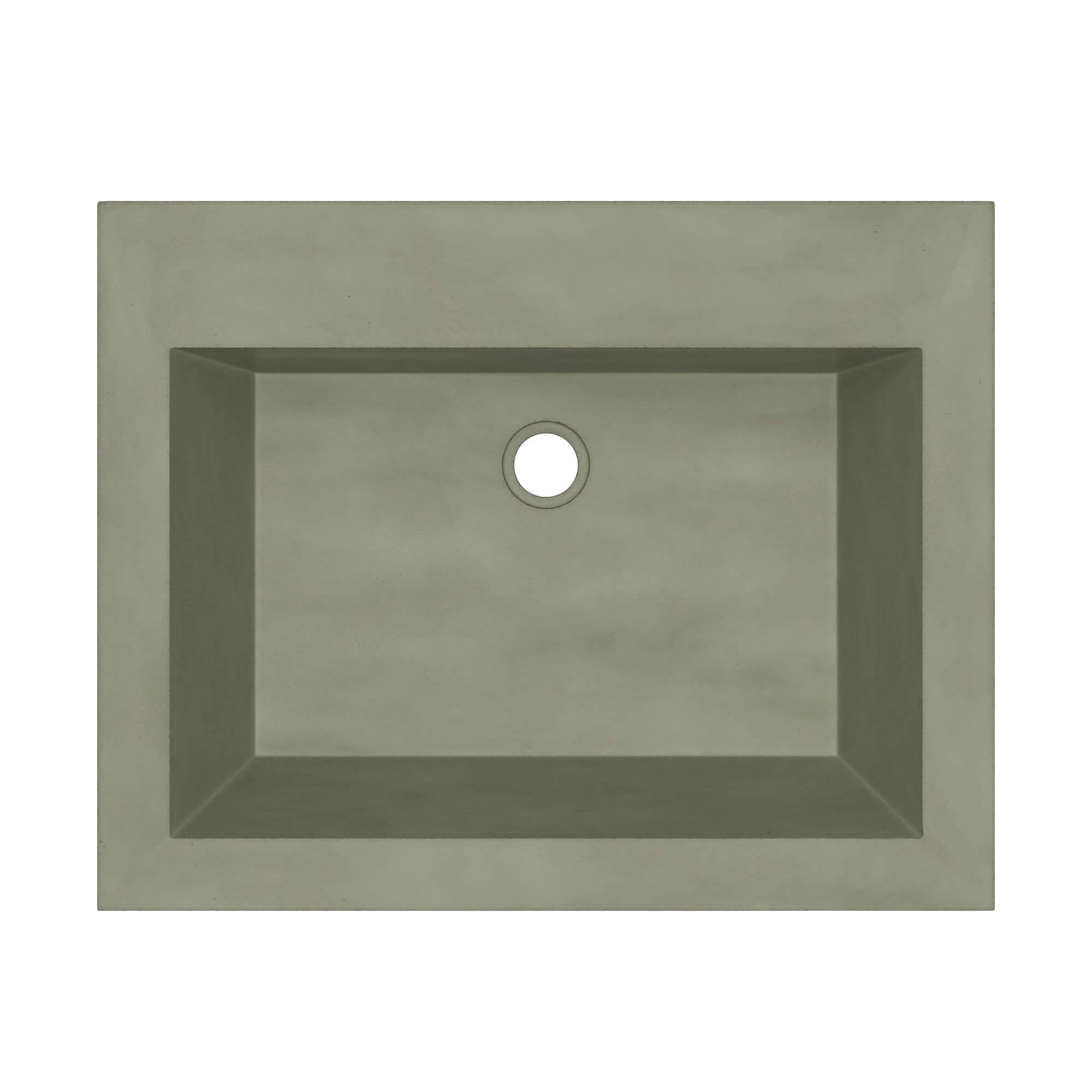 Native Trails Natoma 24" x 19" Rectangle Wall Mount NativeStone Concrete ADA Bathroom Sink, Sage, NSL2405-GX Product Image