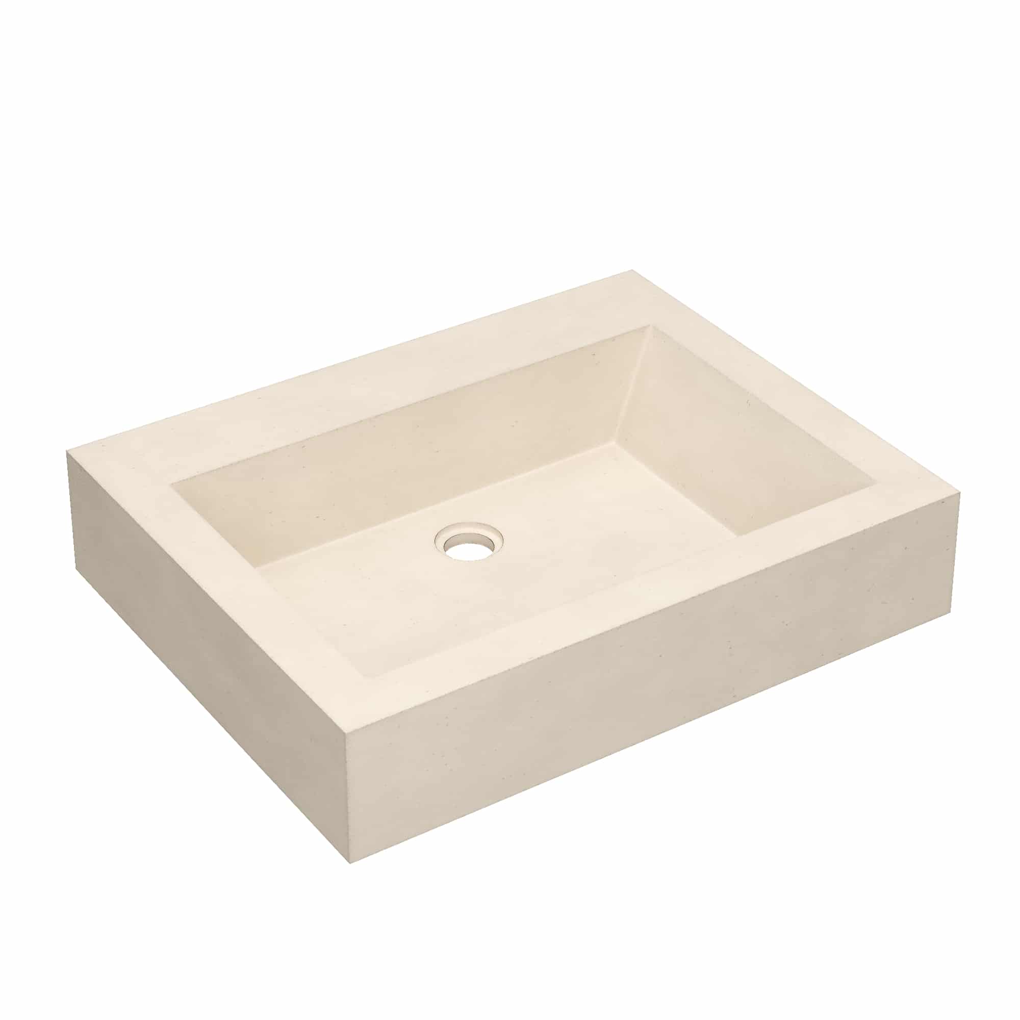 Native Trails Natoma 24" x 19" Rectangle Wall Mount NativeStone Concrete ADA Bathroom Sink, Sand, NSL2405-DX Product Image