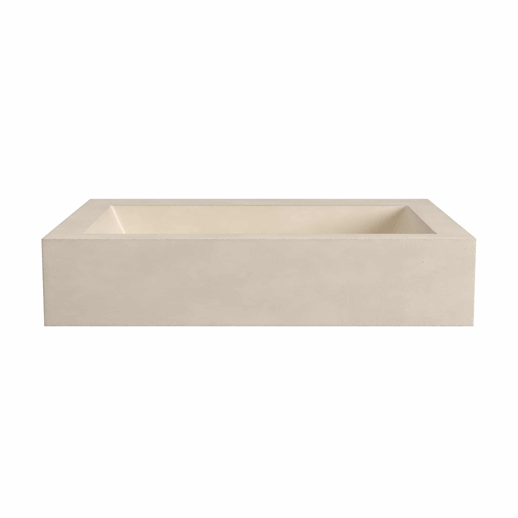 Native Trails Natoma 24" x 19" Rectangle Wall Mount NativeStone Concrete ADA Bathroom Sink, Sand, NSL2405-DX Product Image