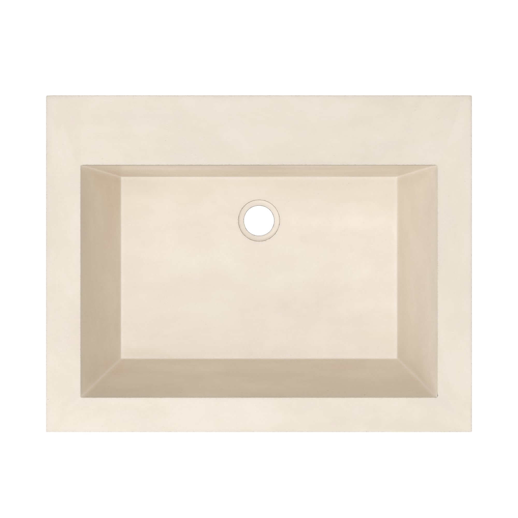 Native Trails Natoma 24" x 19" Rectangle Wall Mount NativeStone Concrete ADA Bathroom Sink, Sand, NSL2405-DX Product Image