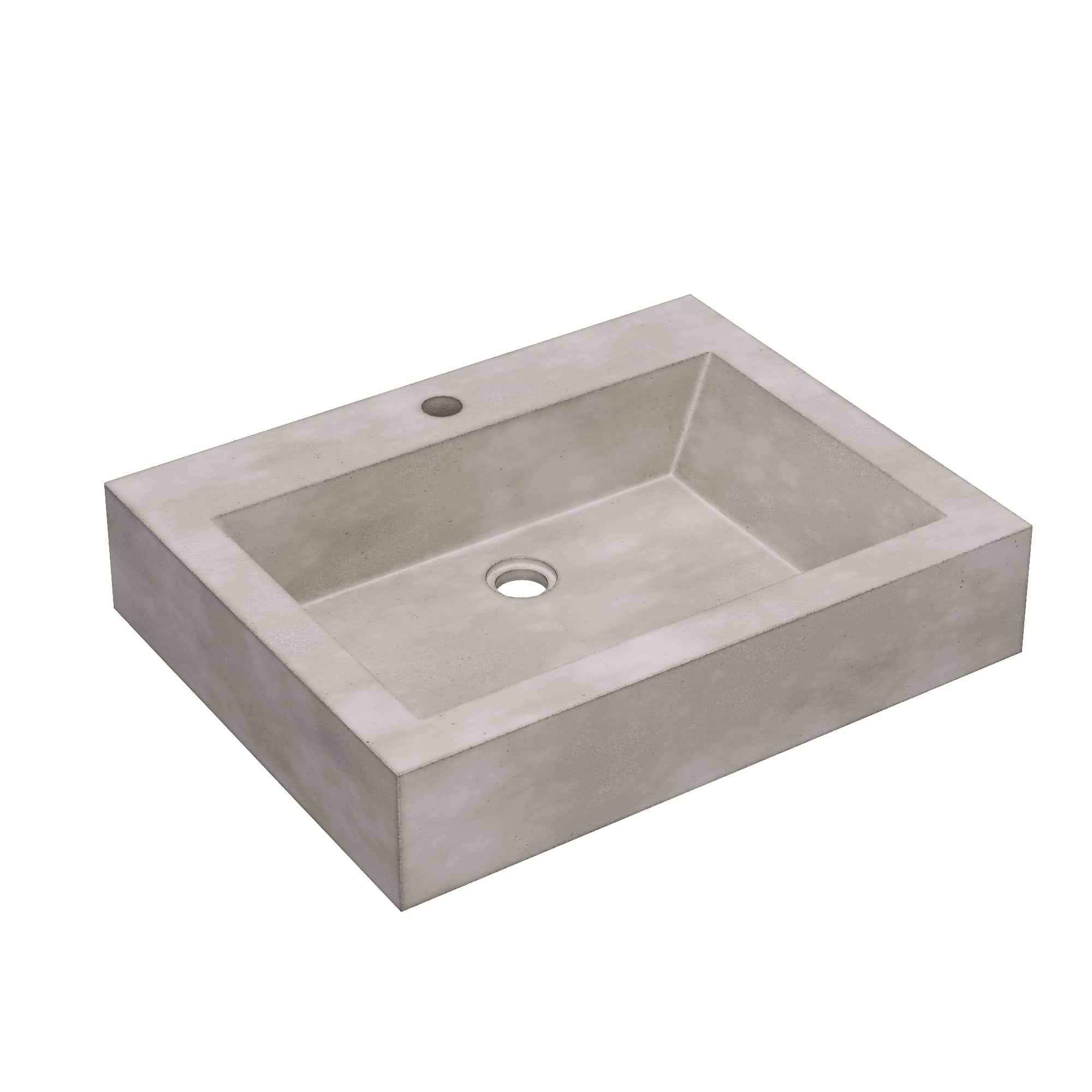 Native Trails Natoma 24" x 19" Rectangle Wall Mount NativeStone Concrete ADA Bathroom Sink, Ash, NSL2405-A Product Image
