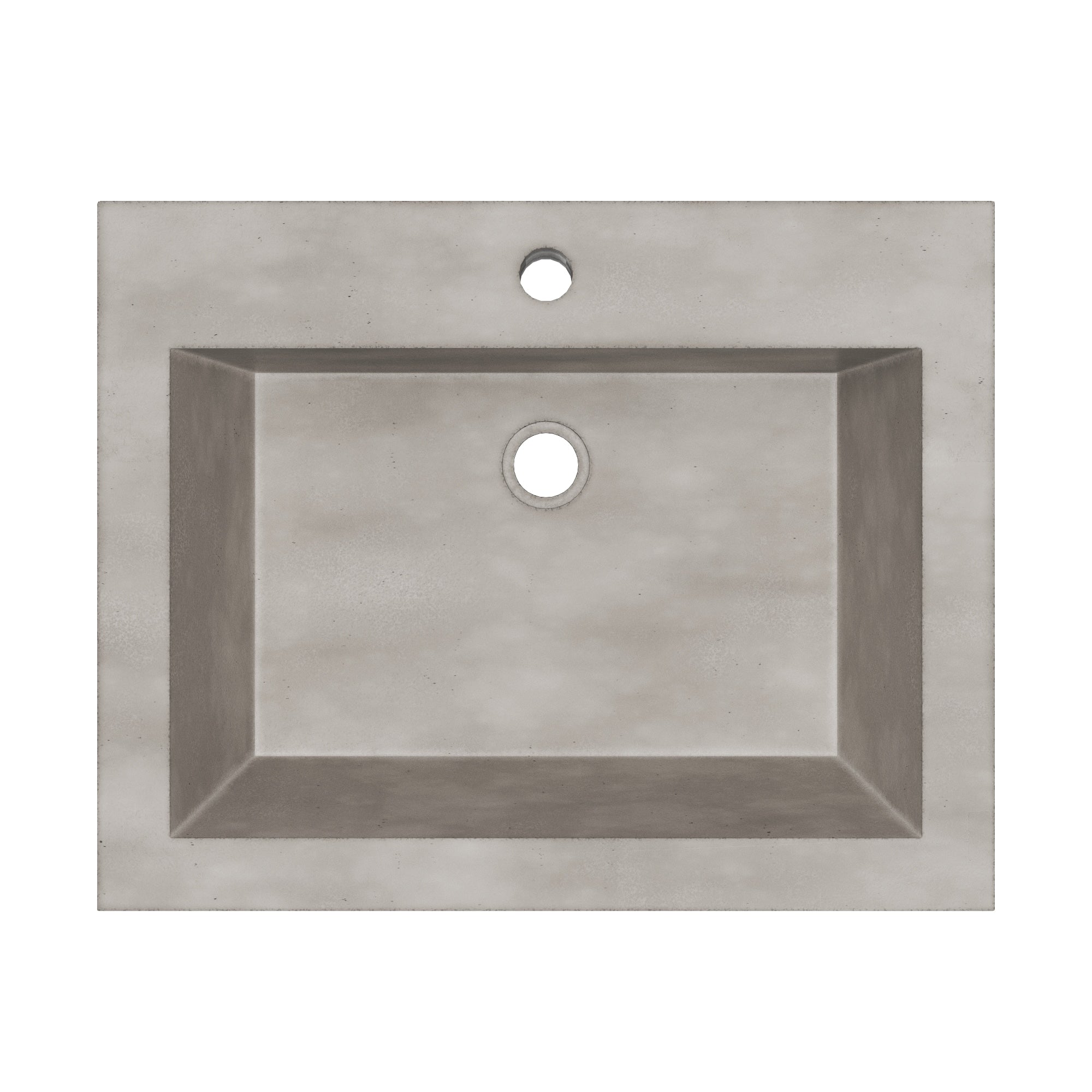 Native Trails Natoma 24" x 19" Rectangle Wall Mount NativeStone Concrete ADA Bathroom Sink, Ash, NSL2405-A Product Image