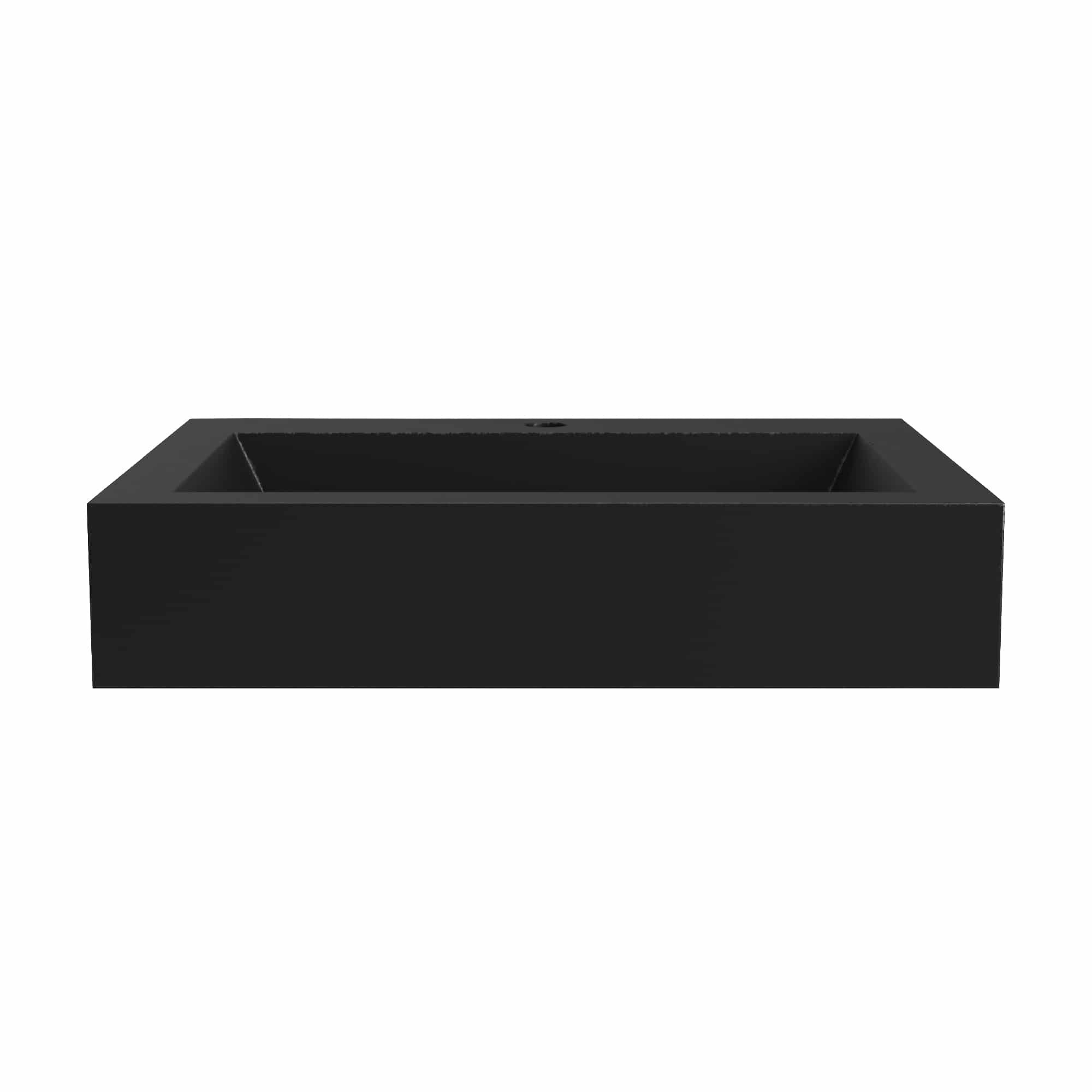 Native Trails Natoma 24" x 19" Rectangle Wall Mount NativeStone Concrete ADA Bathroom Sink, Charcoal, NSL2405-C Product Image