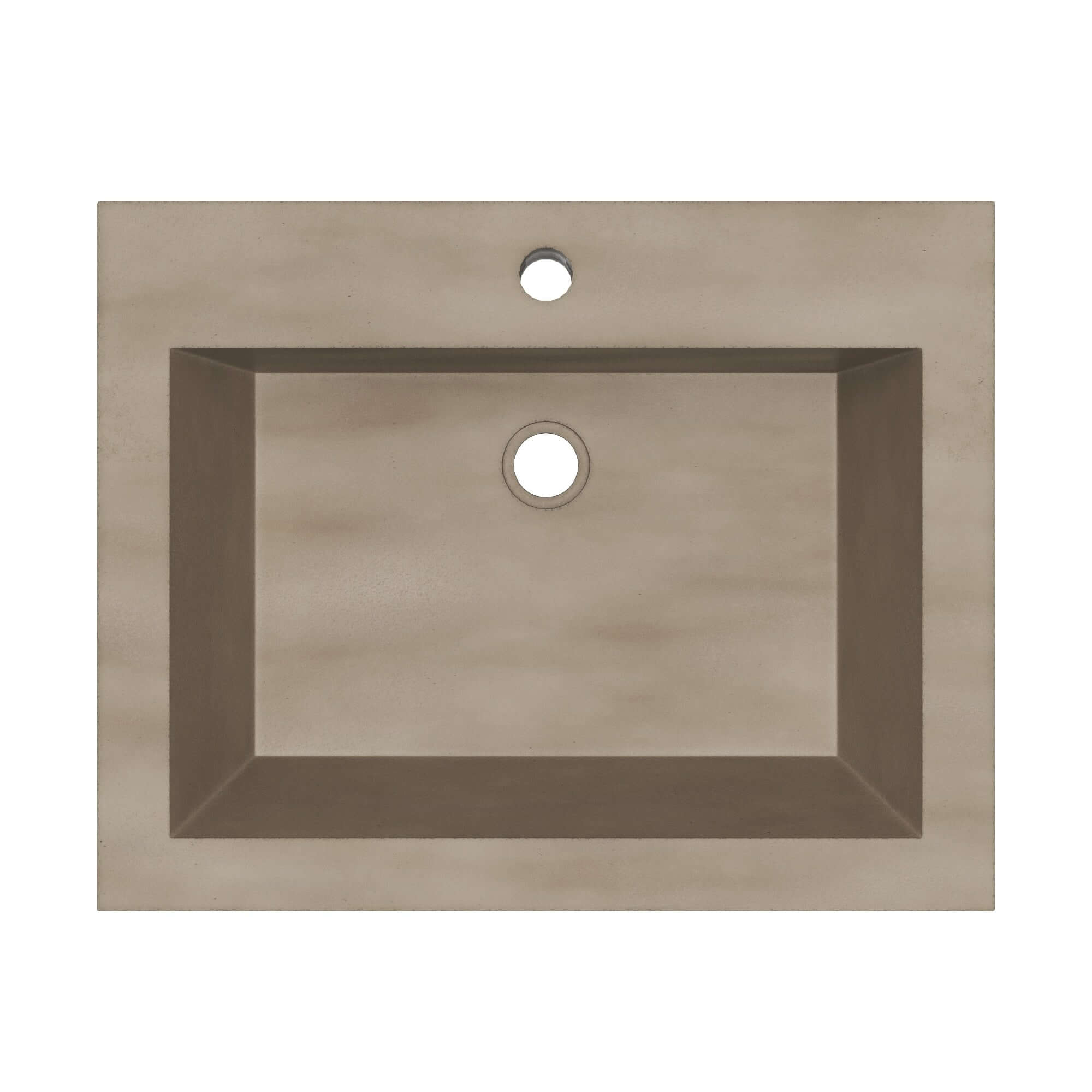 Native Trails Natoma 24" x 19" Rectangle Wall Mount NativeStone Concrete ADA Bathroom Sink, Sand, NSL2405-D Product Image