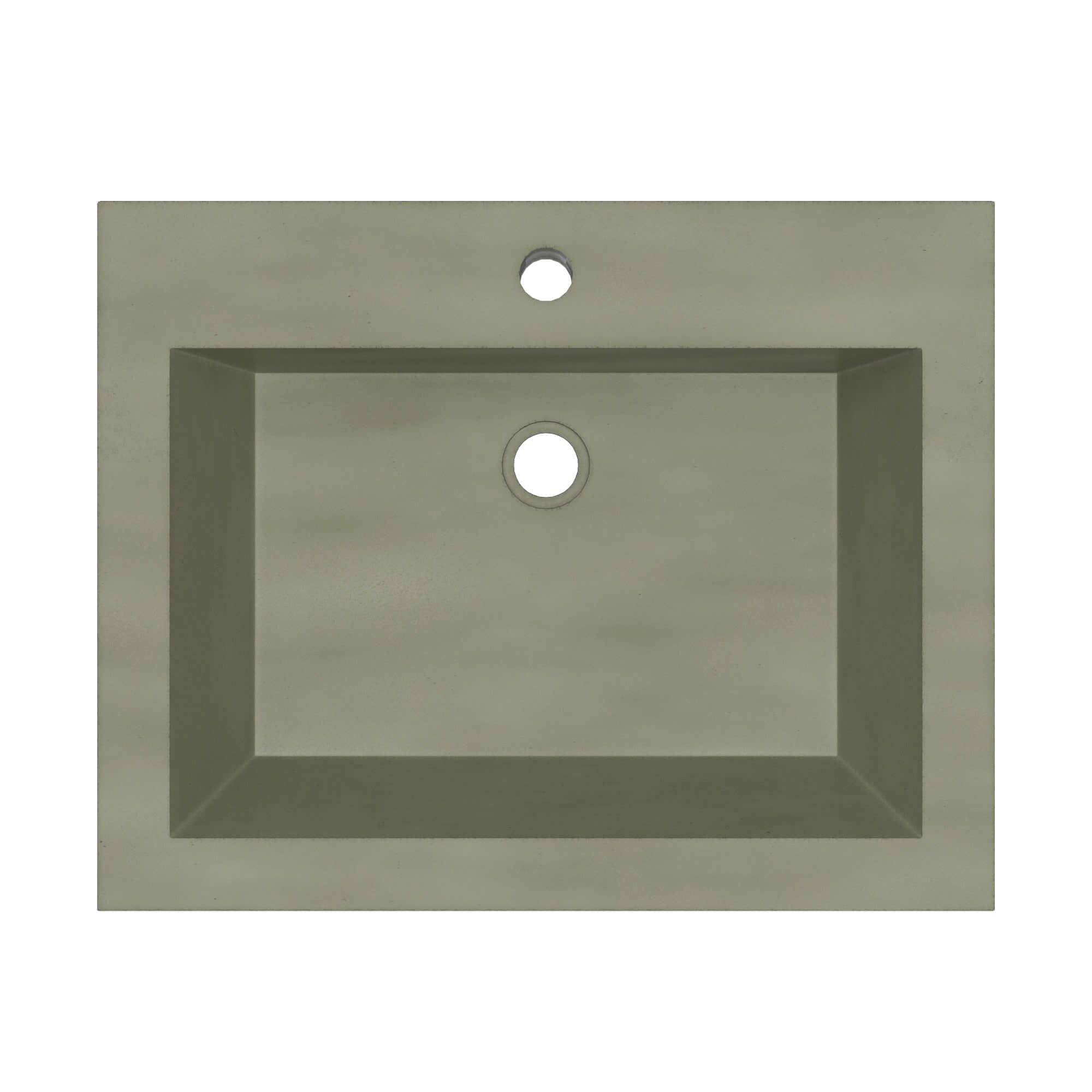 Native Trails Natoma 24" x 19" Rectangle Wall Mount NativeStone Concrete ADA Bathroom Sink, Ocean, NSL2405-O Product Image