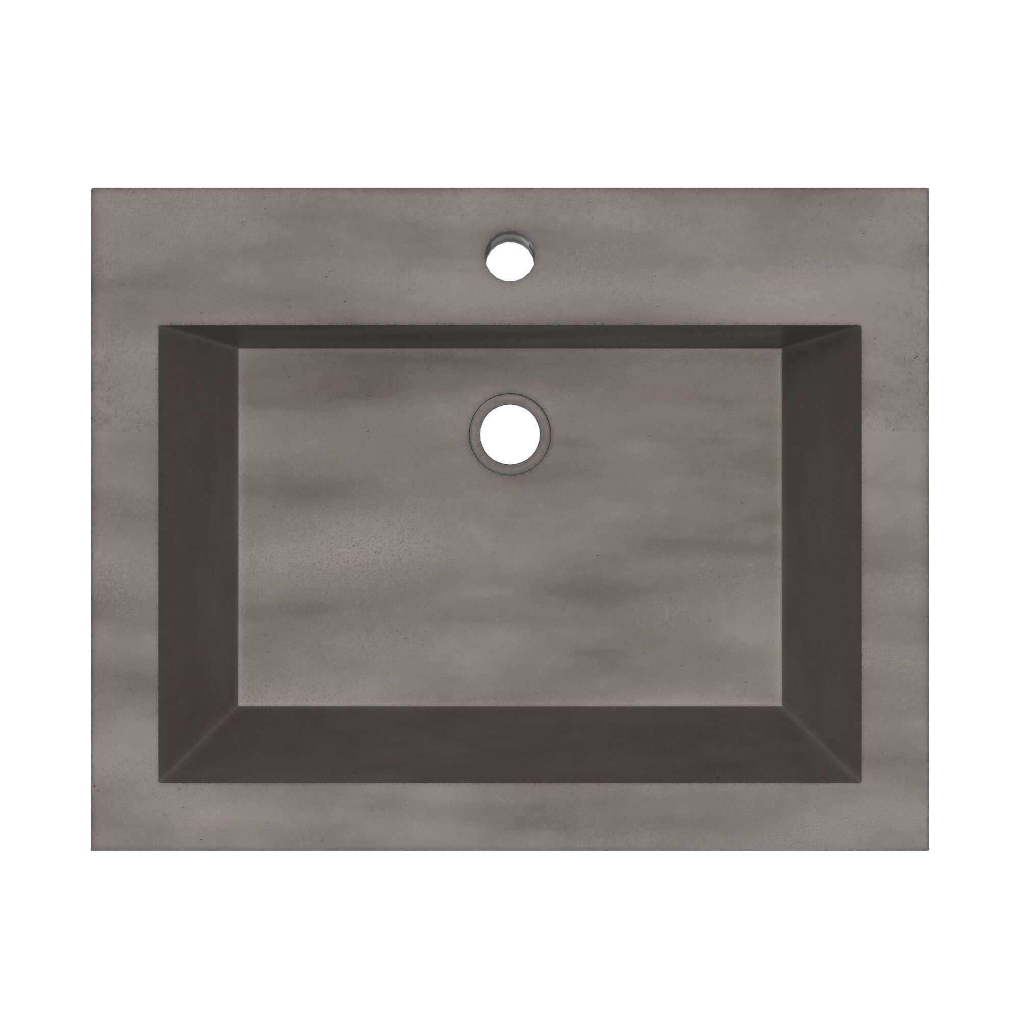 Native Trails Natoma 24" x 19" Rectangle Wall Mount NativeStone Concrete ADA Bathroom Sink, Slate, NSL2405-S Product Image