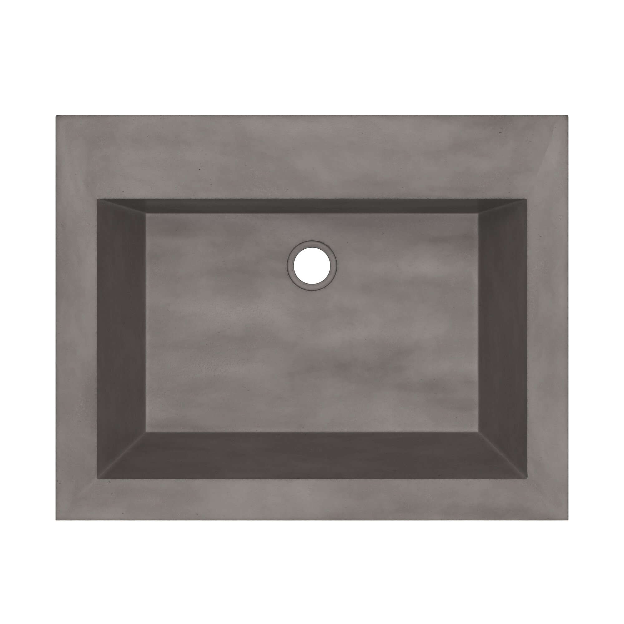 Native Trails Natoma 24" x 19" Rectangle Wall Mount NativeStone Concrete ADA Bathroom Sink, Slate, NSL2405-SX Product Image