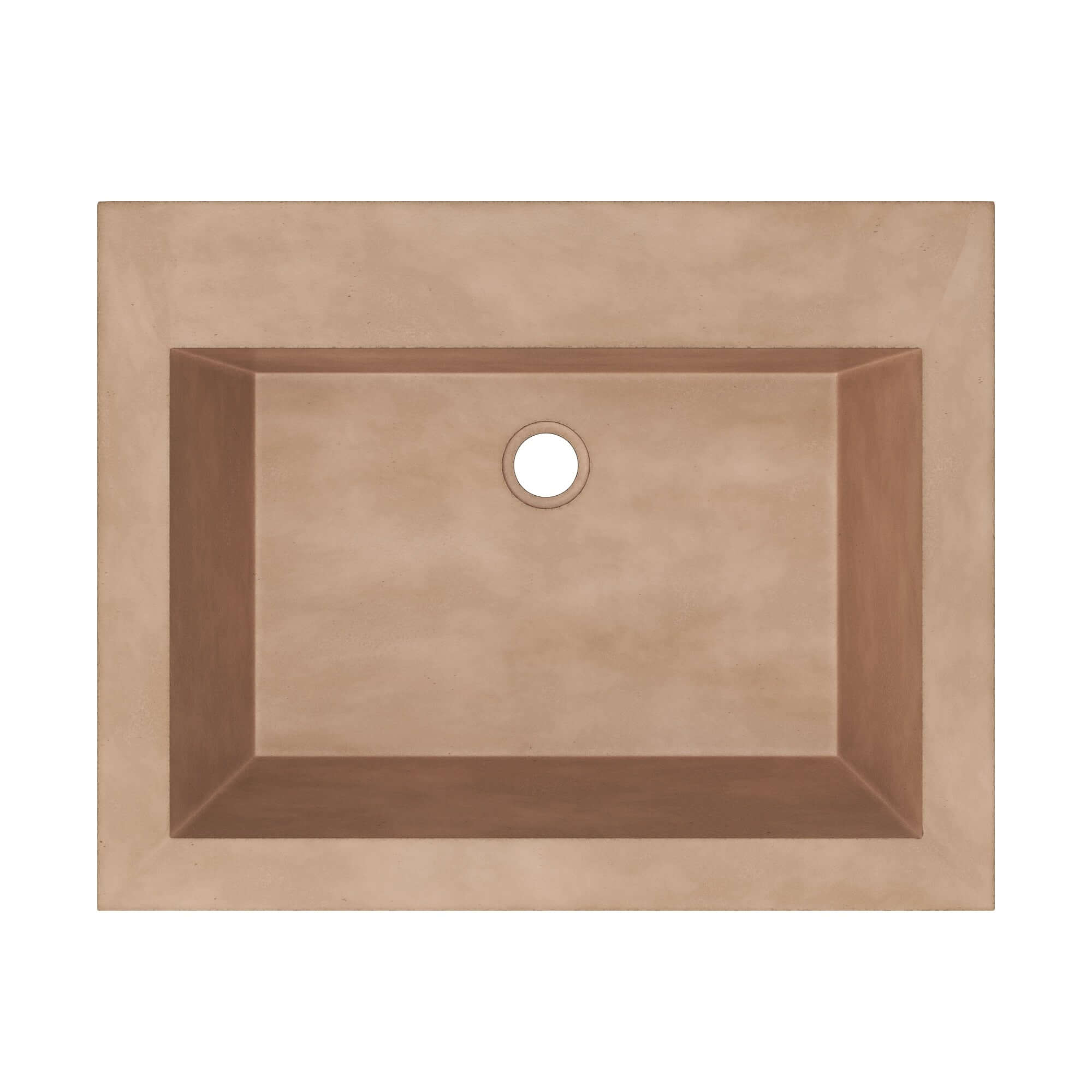 Native Trails Natoma 24" x 19" Rectangle Wall Mount NativeStone Concrete ADA Bathroom Sink, Terracotta, NSL2405-TX Product Image