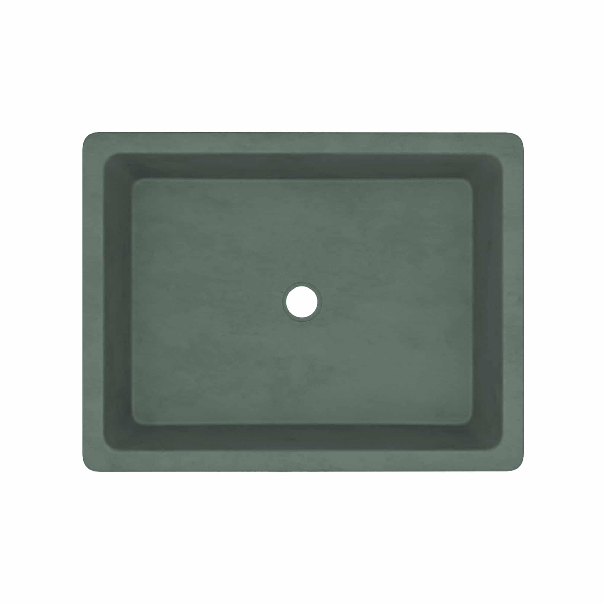 Native Trails Nipomo 19.5" x 15" Rectangle NativeStone Concrete ADA Farmhouse Bathroom Sink, Forest, NSL1915-F Product Image