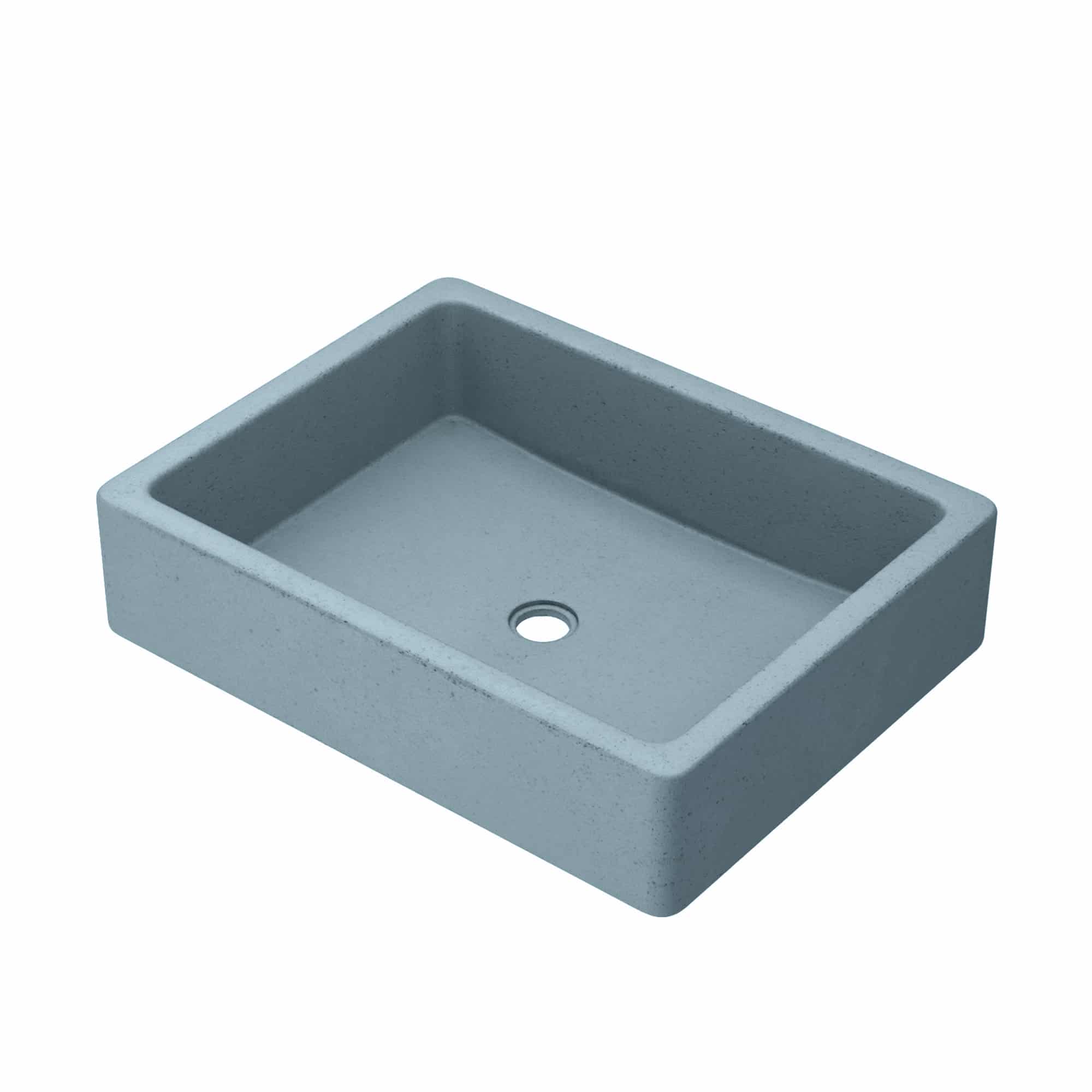 Native Trails Nipomo 19.5" x 15" Rectangle NativeStone Concrete ADA Farmhouse Bathroom Sink, Ocean, NSL1915-O