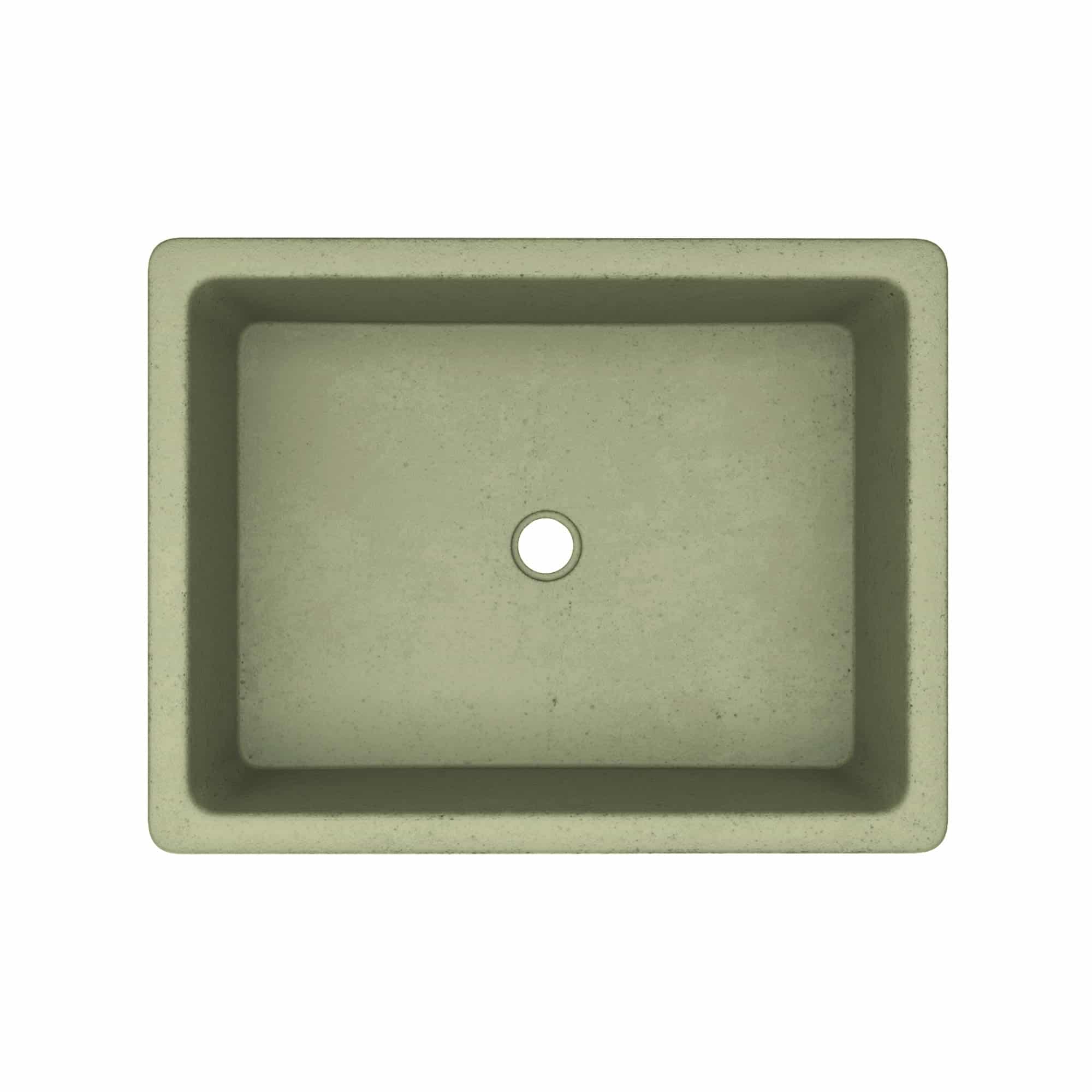 Native Trails Nipomo 19.5" x 15" Rectangle NativeStone Concrete ADA Farmhouse Bathroom Sink, Sage, NSL1915-G Product Image