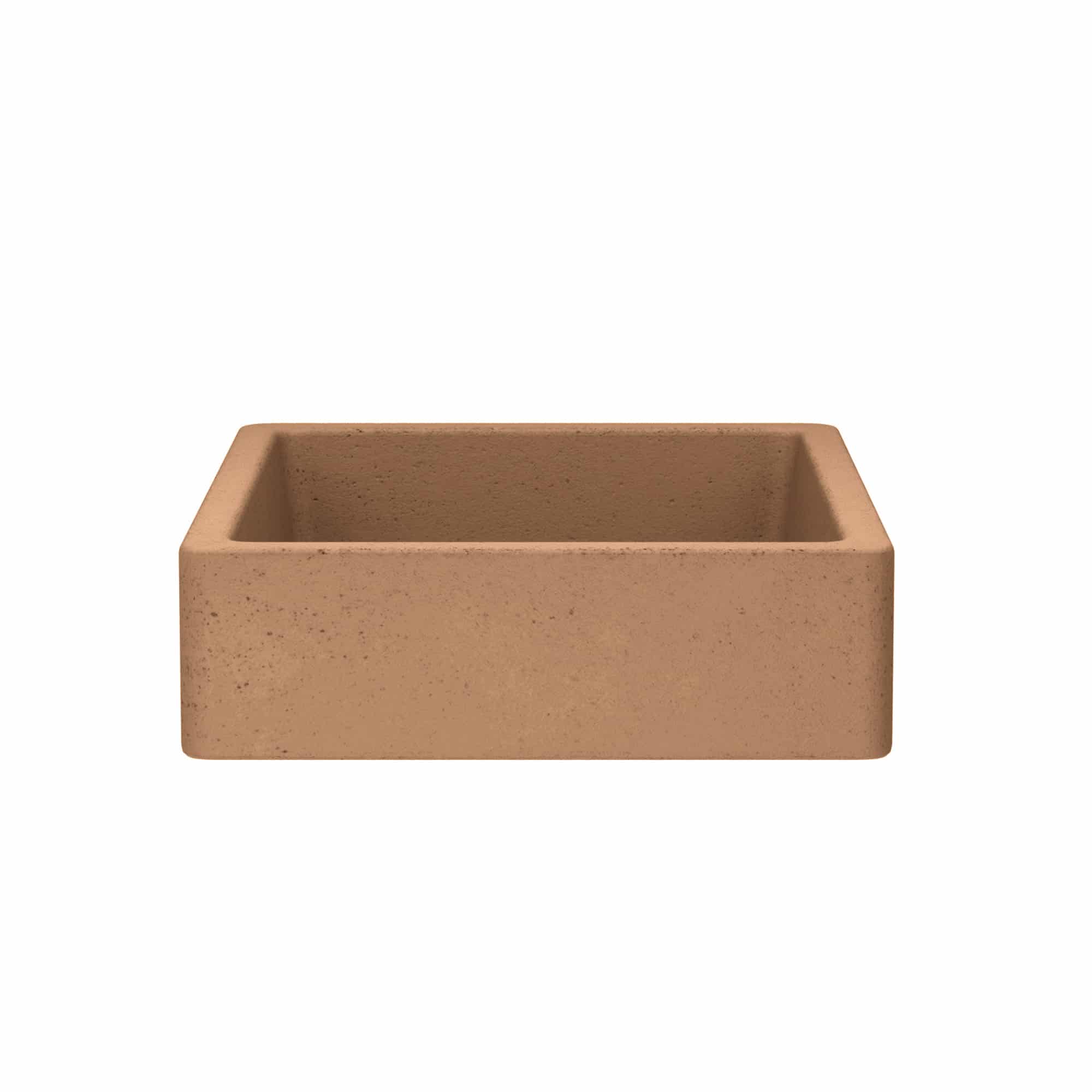 Native Trails Nipomo 19.5" x 15" Rectangle NativeStone Concrete ADA Farmhouse Bathroom Sink, Terracotta, NSL1915-T Product Image