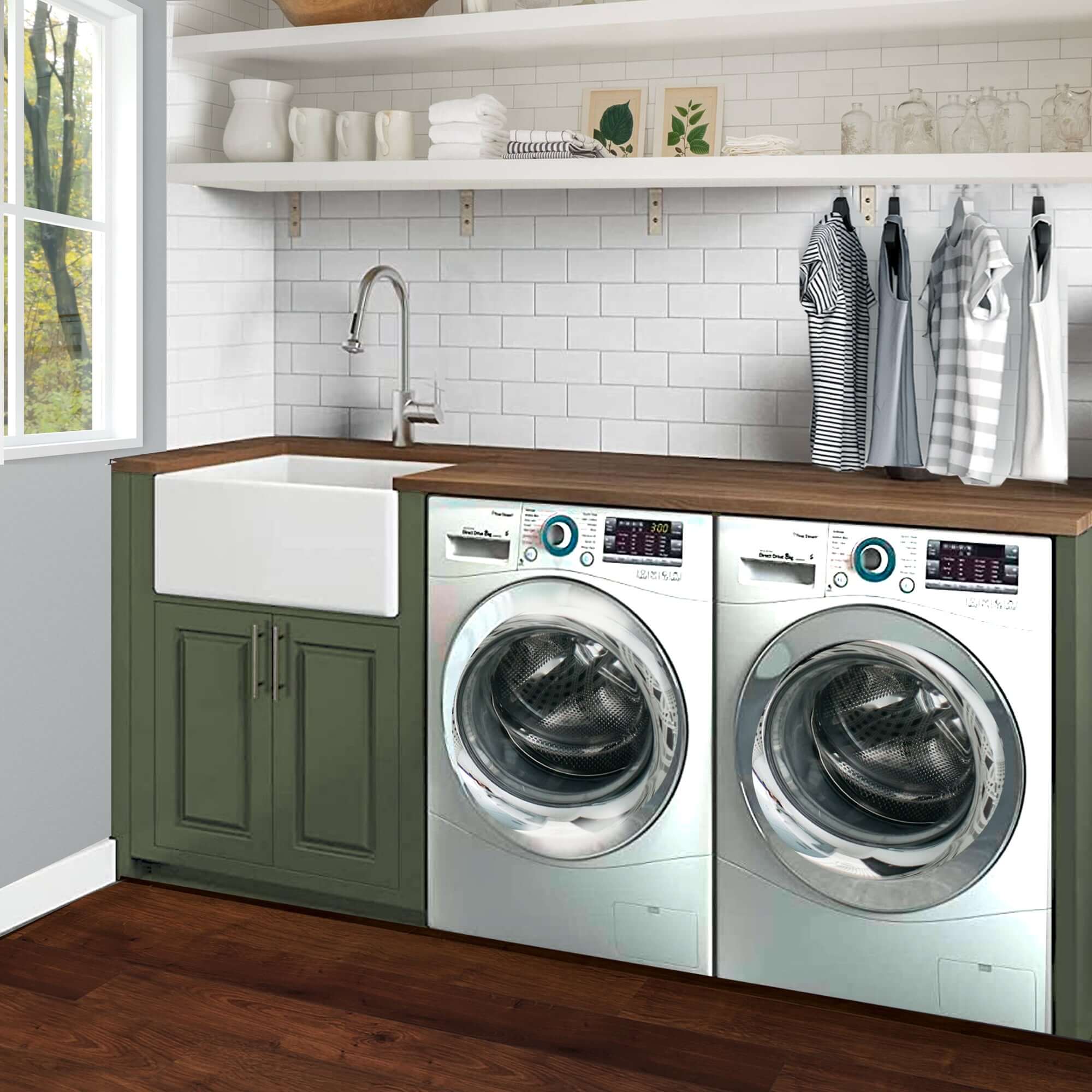 Alternate Image for Nantucket Sinks Cape 23" Fireclay Farmhouse Sink with Accessories, White, P-FCS23
