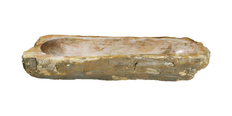 Allstone 29.5″ x 12.5″ x 5.5″ Petrified Wood Stone Vessel Sink, Red Orange, PEWD-#031