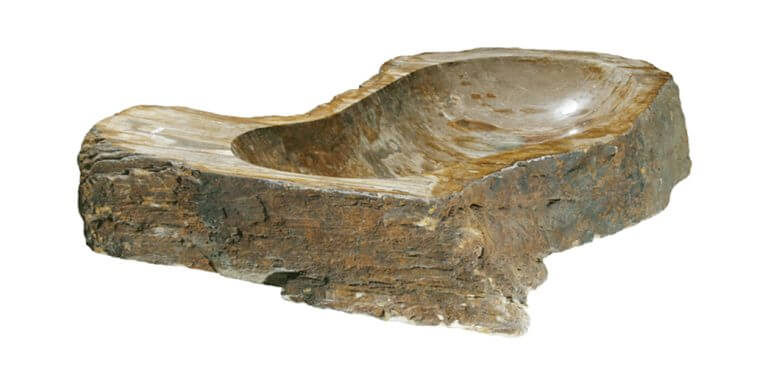 Alternate Image for Allstone 23"x30"x6" Petrified Wood Stone Vessel Sink, Beige, Brown, PEWD-#136