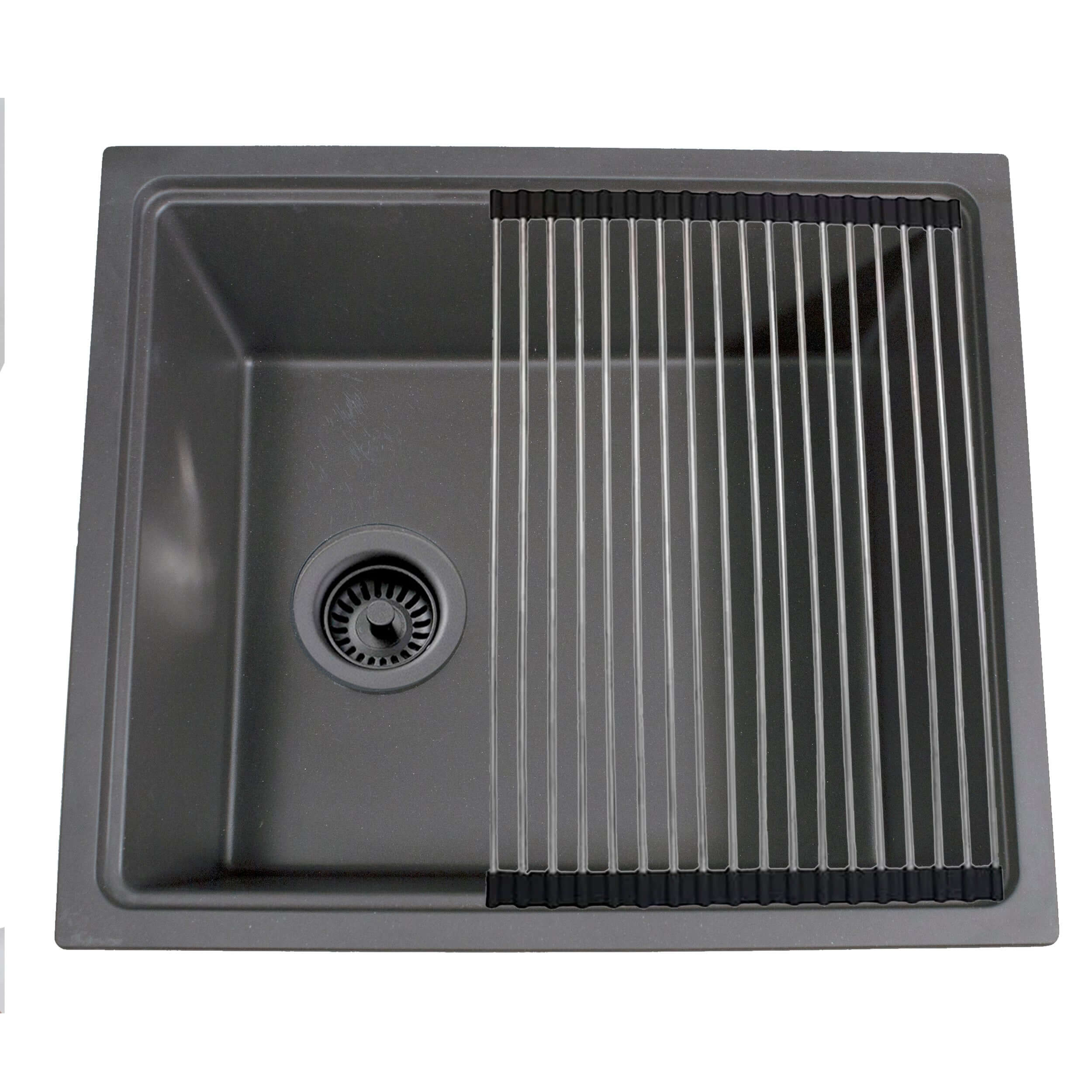 Nantucket sinks rockport 22 dual mount granite composite workstation kitchen sink with accessories titanium alternate product image