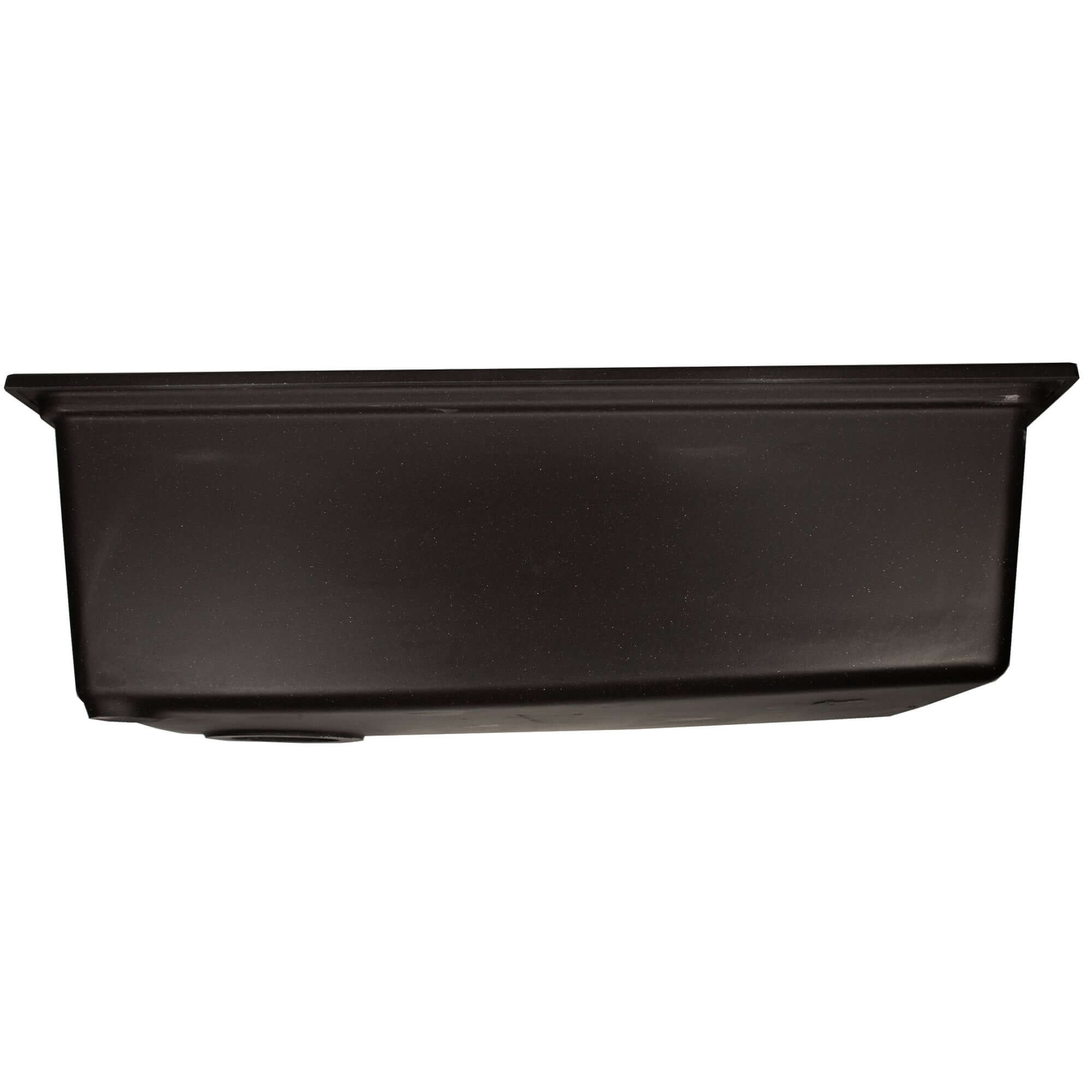 Fregadero de cocina Nantucket Sinks Rockport de 76 cm con doble montaje, de granito compuesto y accesorios, color negro, PR3019PS-BL