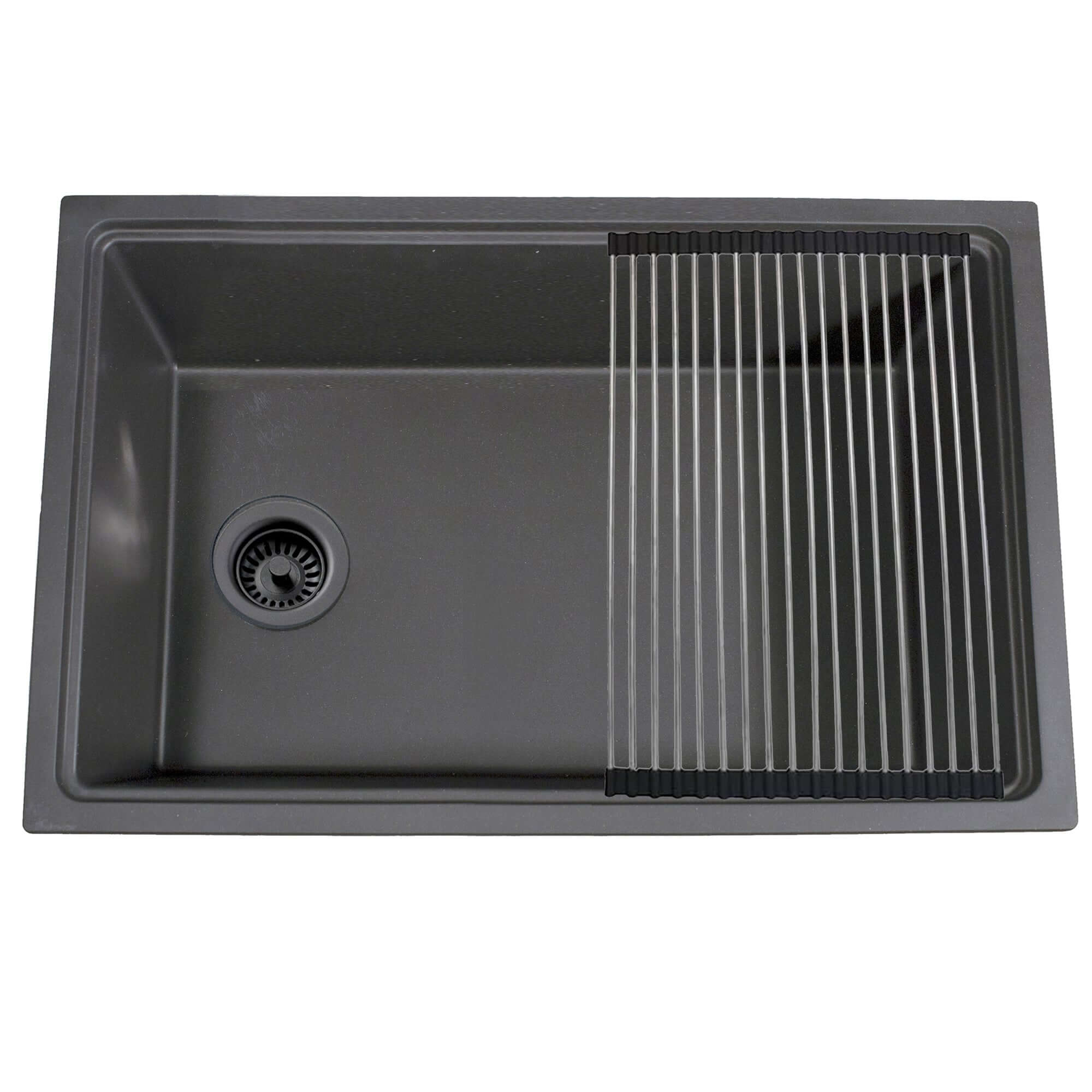 Nantucket sinks rockport 30 dual mount granite composite workstation kitchen sink with accessories titanium alternate product image